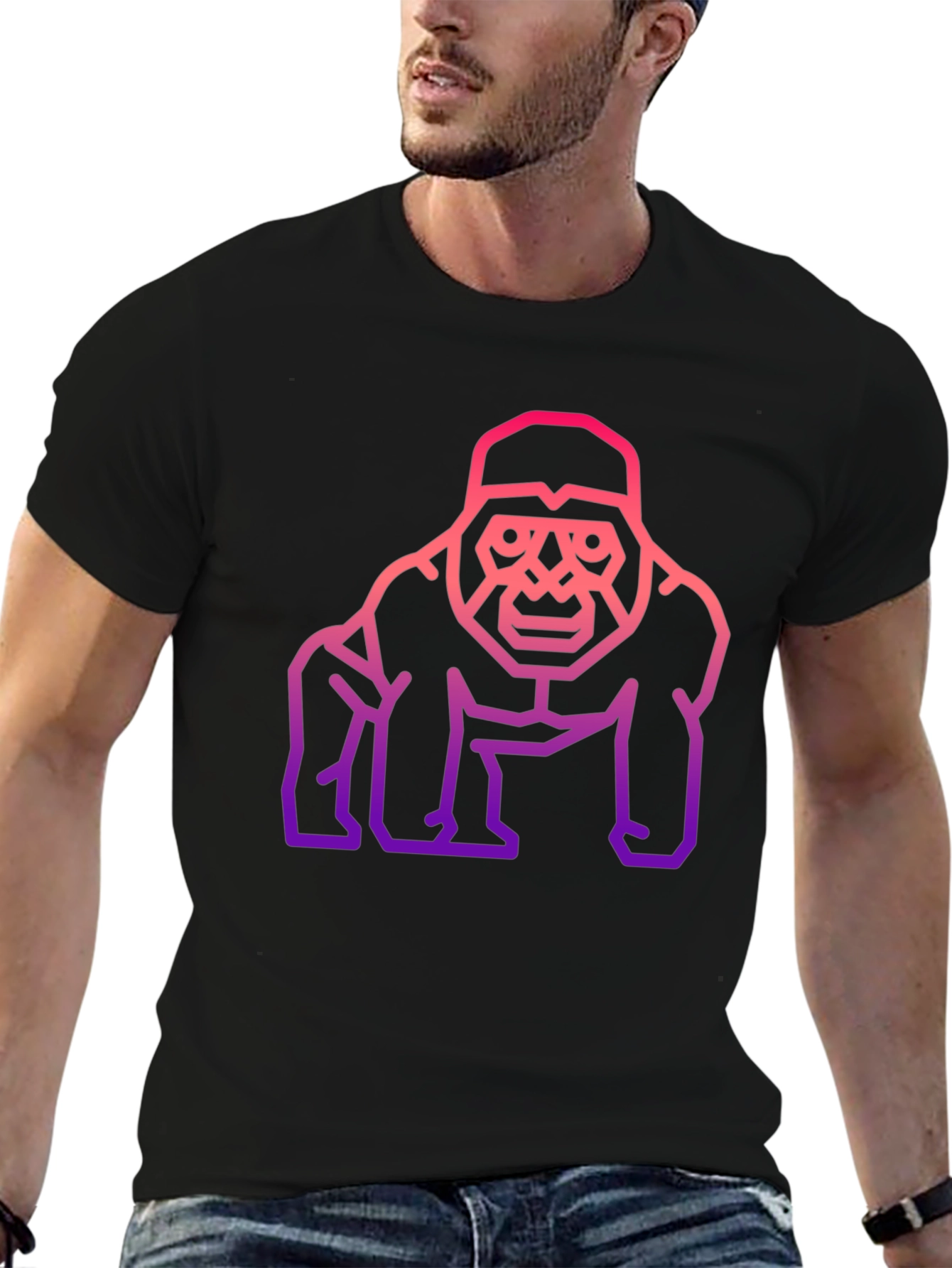 Black Gorilla Graphic Tee - Modern Streetwear view 6