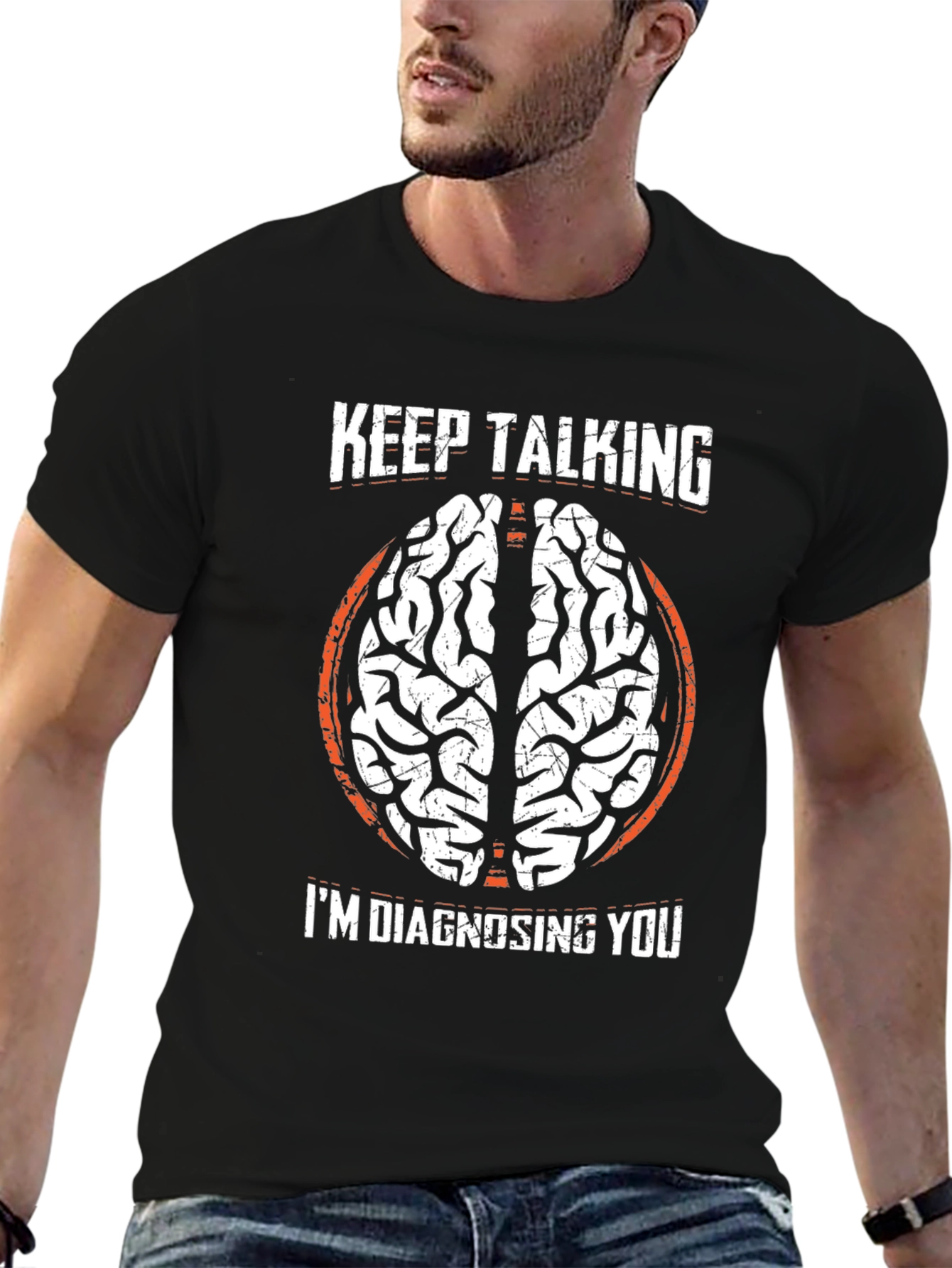 Black Keep Talking I'm Diagnosing You T-Shirt view 6