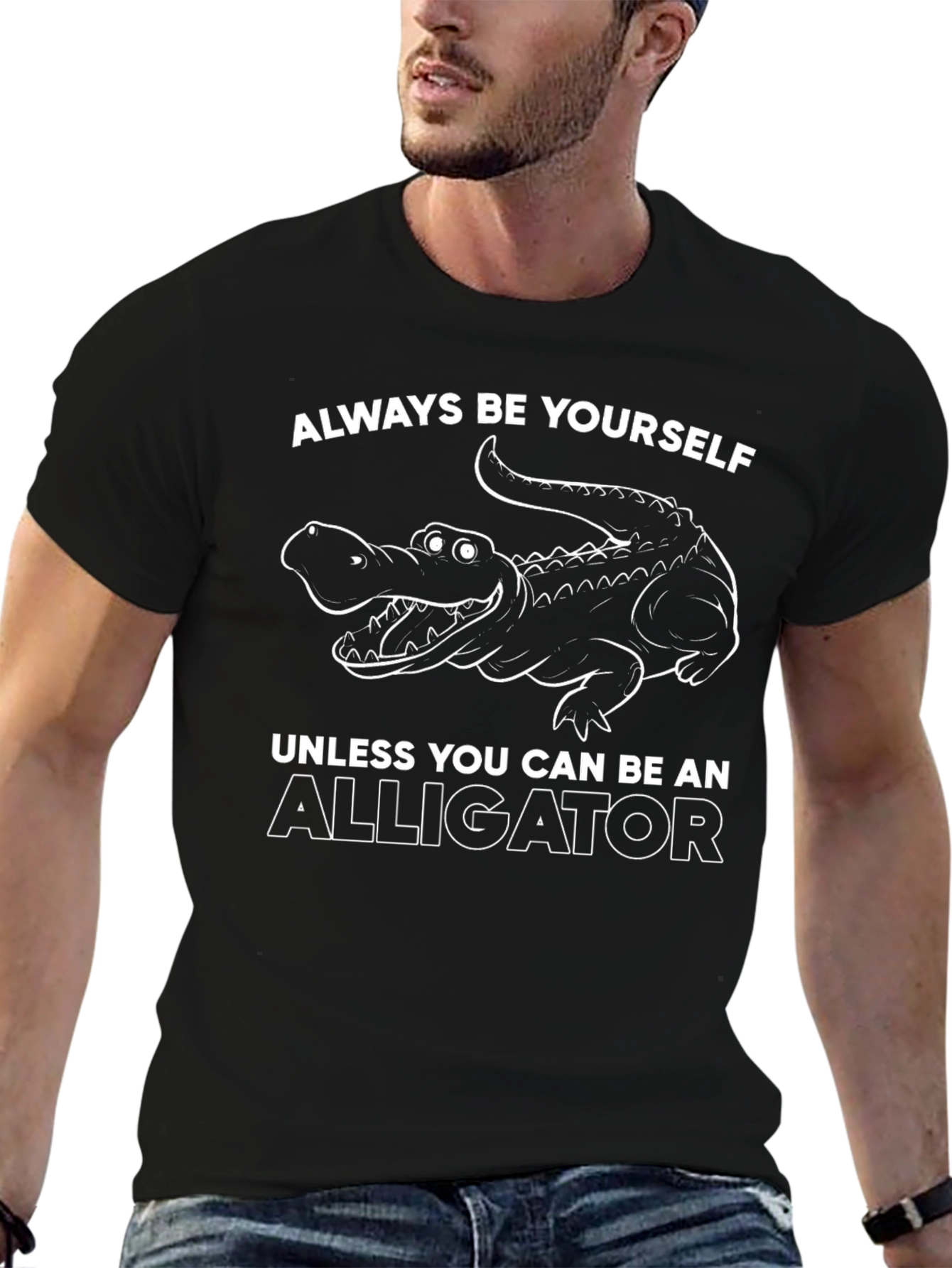 Black Alligator Graphic Tee - Always Be Yourself view 6