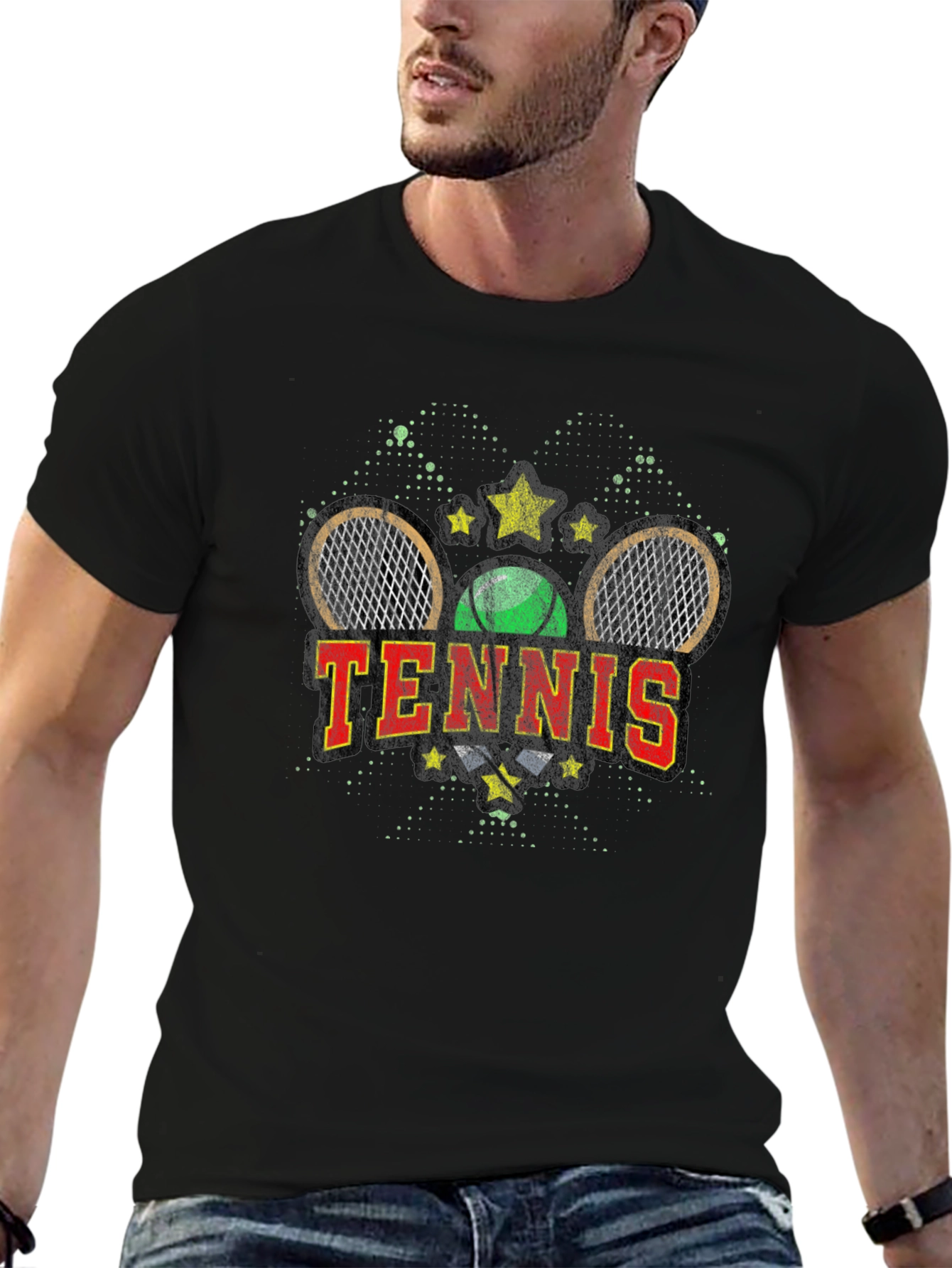 Black Tennis Graphic T-Shirt view 6