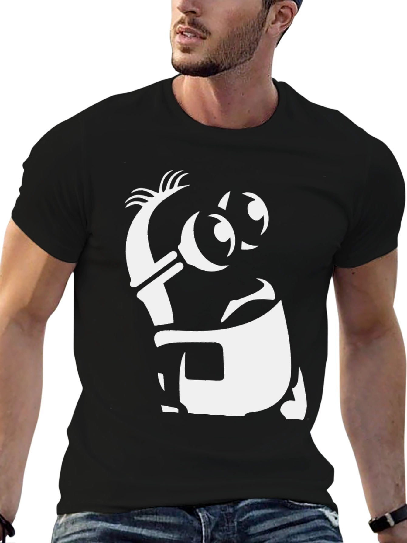Black Cartoon Graphic T-Shirt view 6