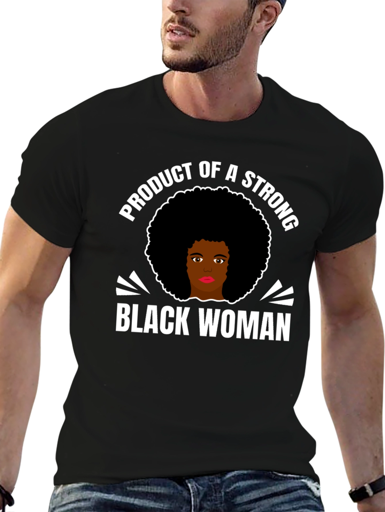 Black Strong Black Woman Graphic T-Shirt view 6