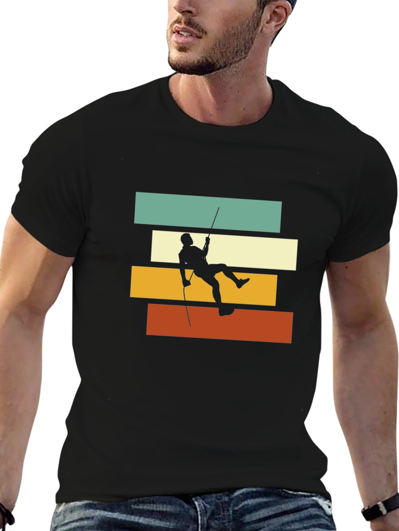Retro Climber T-Shirt - Vintage Style Climbing Tee - 6