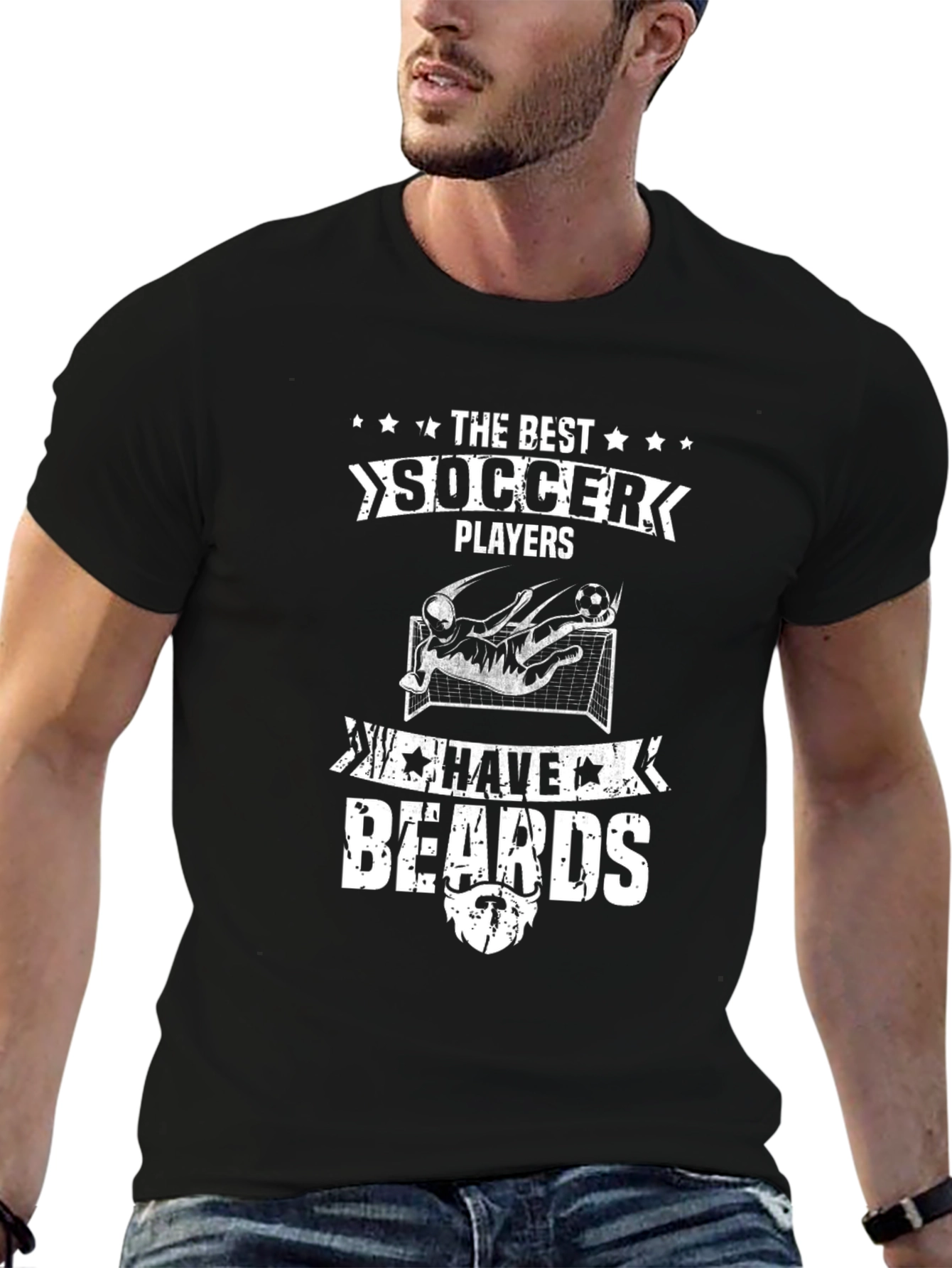 Black Soccer Players Have Beards Graphic T-Shirt view 6
