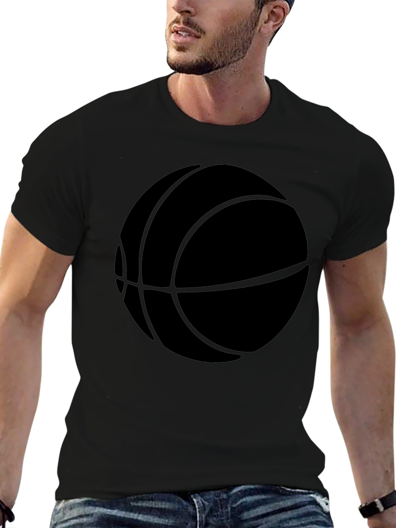 Black Black Basketball Graphic T-Shirt view 6