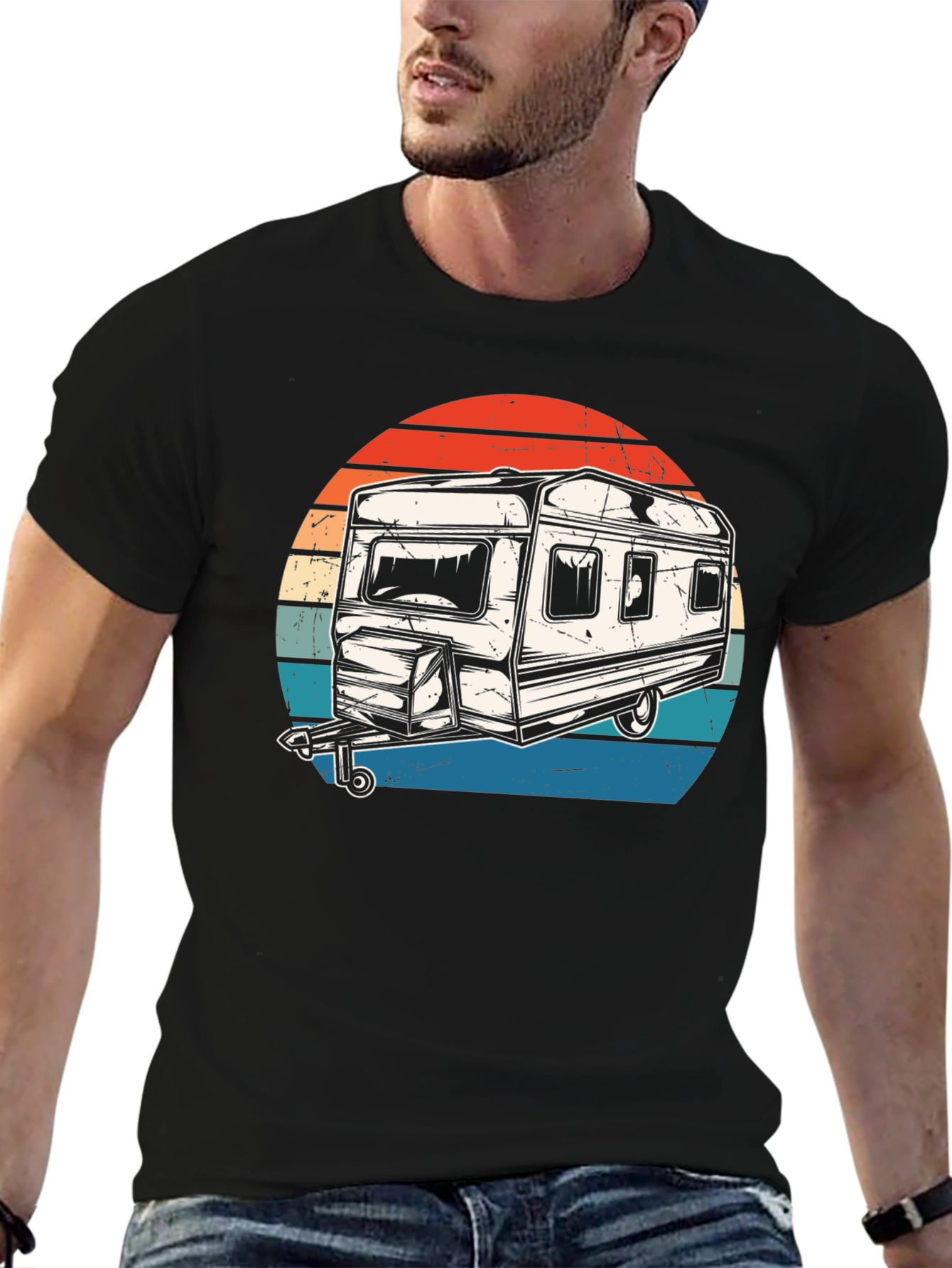 Retro Camper Graphic T-Shirt - Adventure Ready! - 6