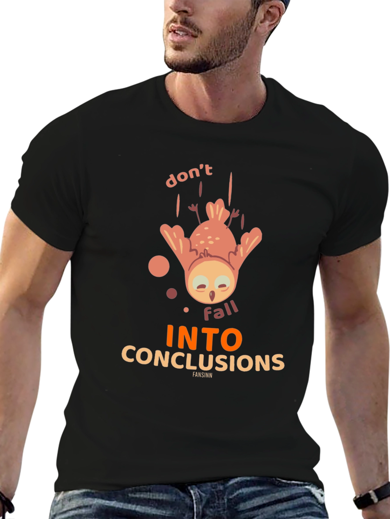 Black Don't Fall Into Conclusions Graphic Tee view 6