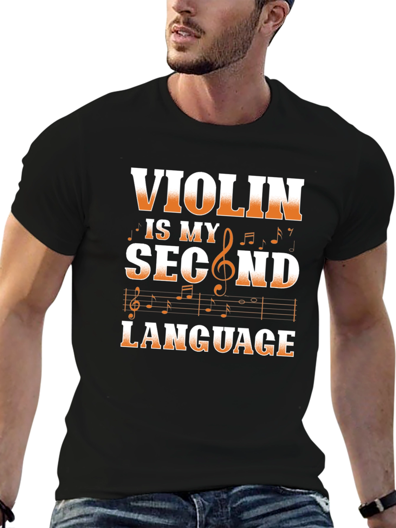 Black Violin Is My Second Language Graphic Tee view 6
