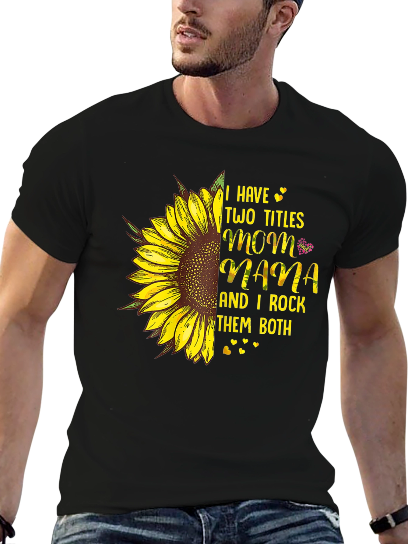 Mom & Mama Sunflower Graphic T-Shirt - 6