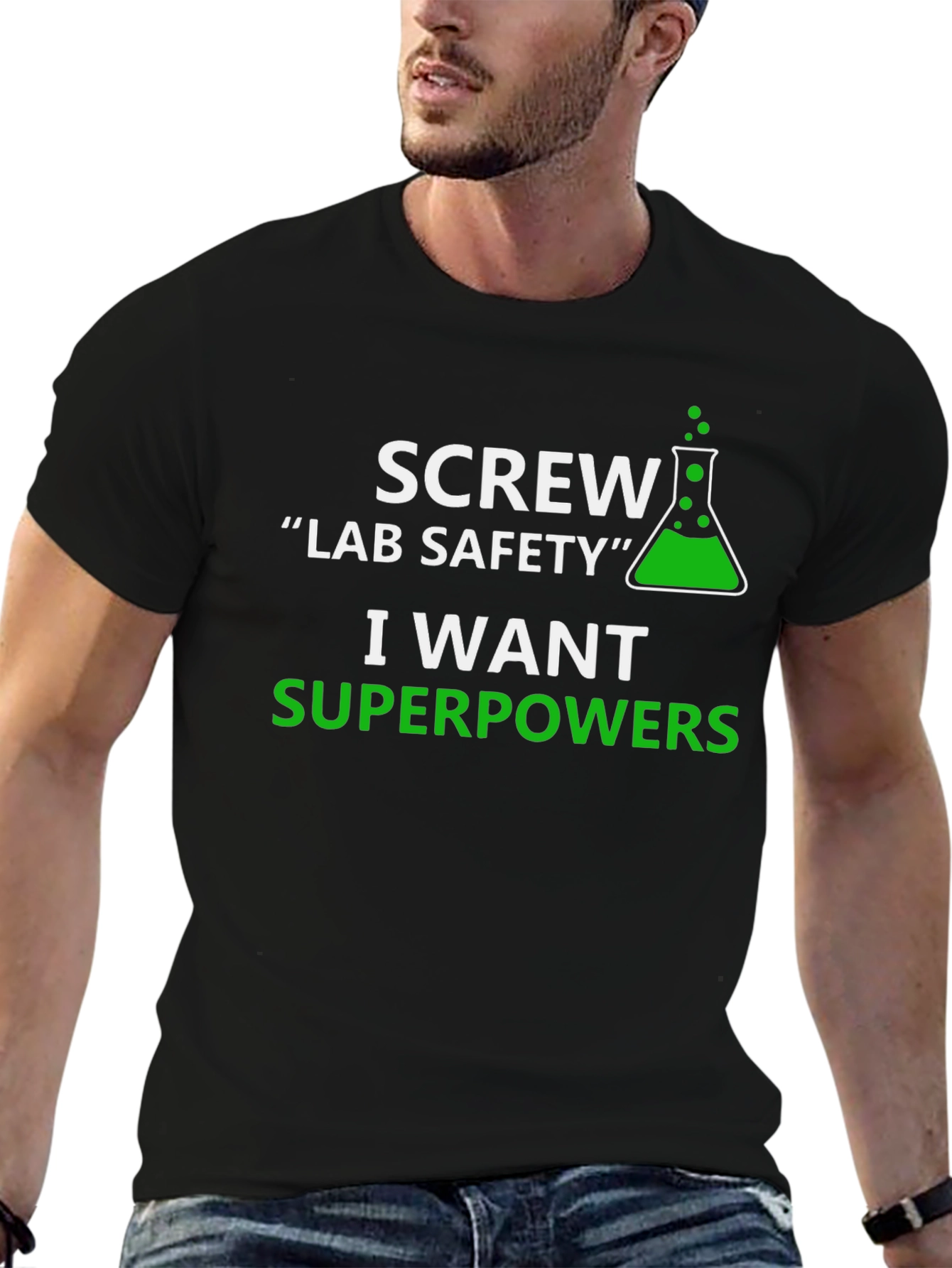 Black Screw Lab Safety T-Shirt - Superpowers view 6