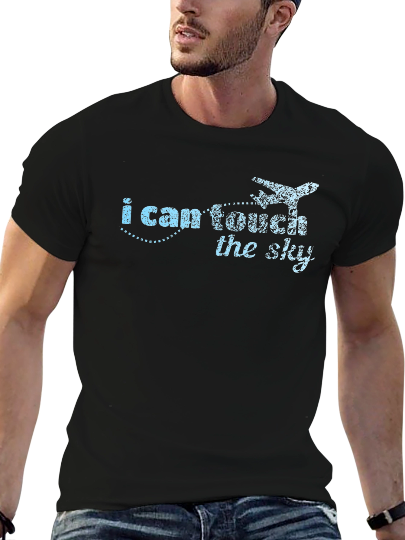 Black I Can Touch The Sky Graphic Tee view 6