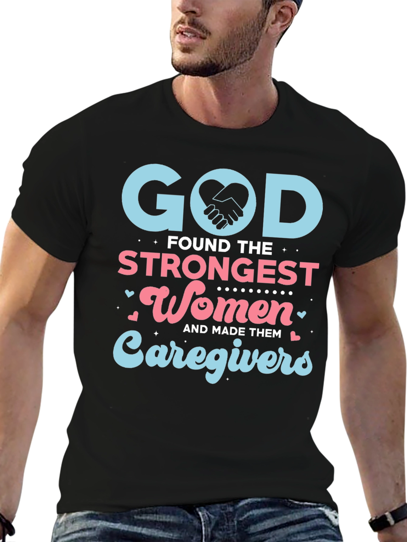 Black God Found The Strongest Women Caregivers T-Shirt view 6