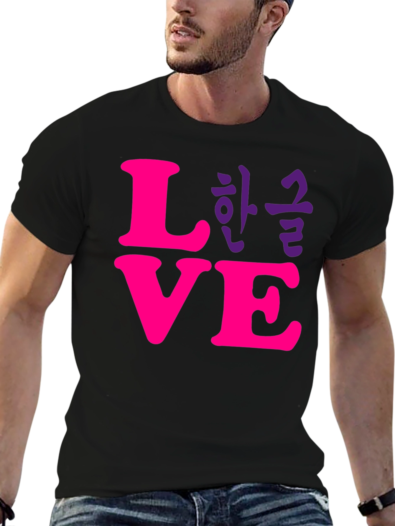Black Love Korean T-Shirt - Stylish Graphic Tee view 6