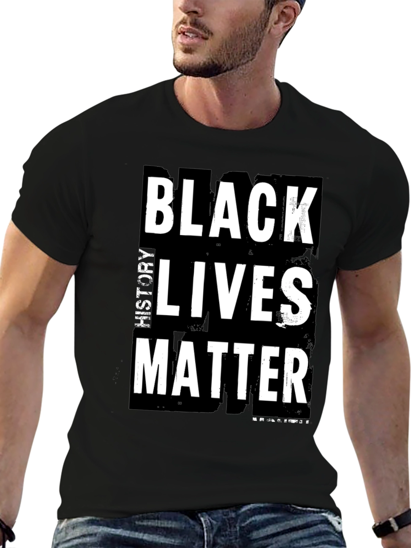 Black Black History Lives Matter Graphic T-Shirt view 6