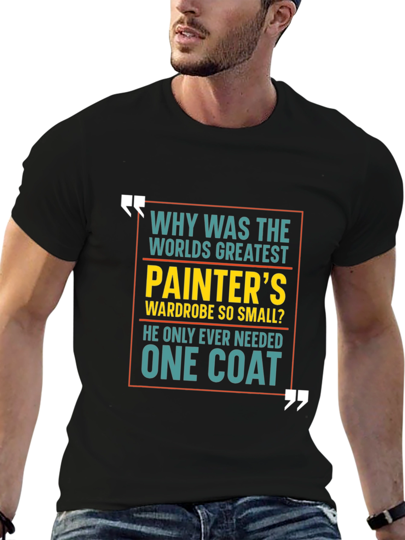 Black One Coat Painter's Wardrobe Graphic T-Shirt view 6