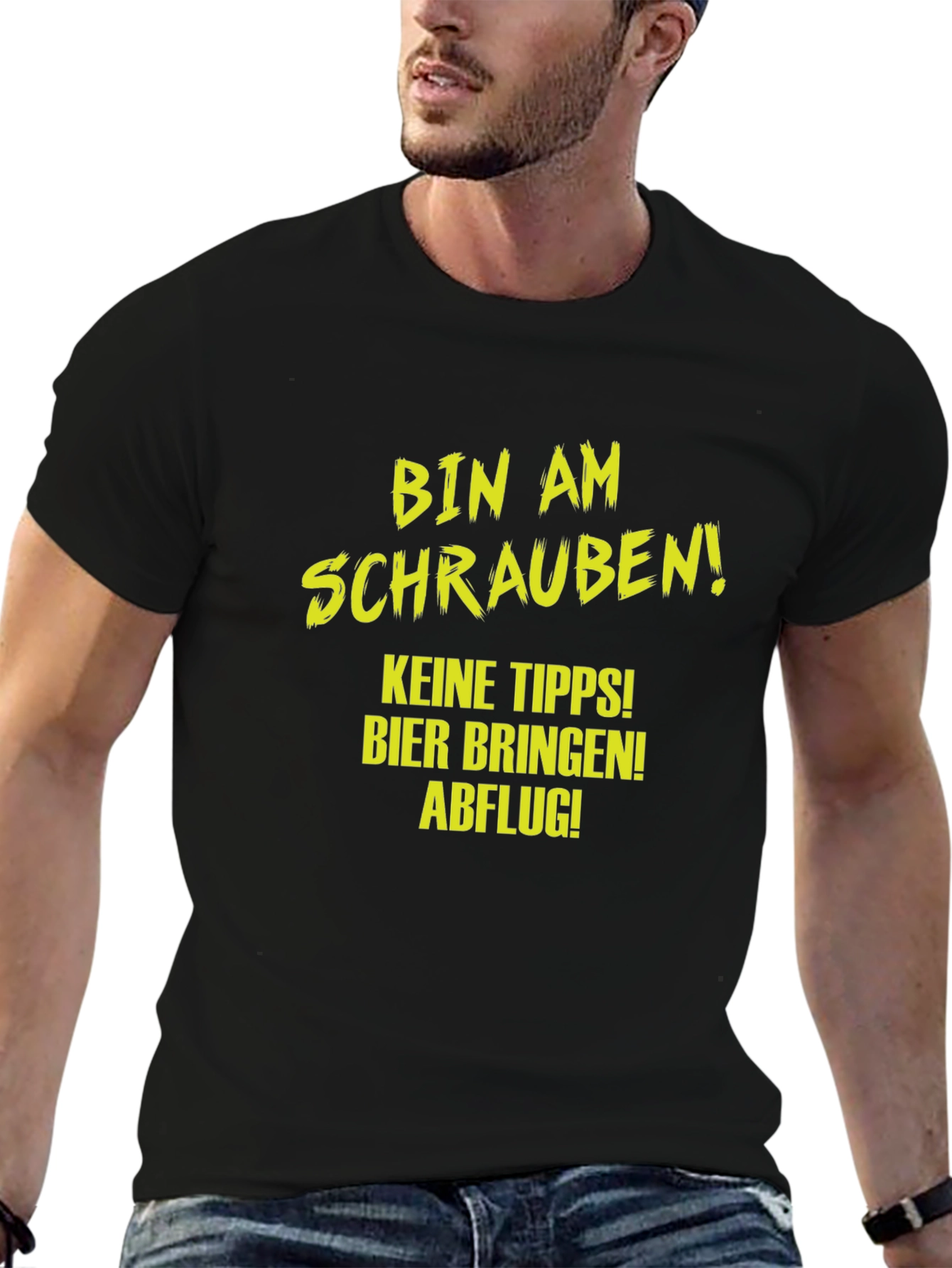 Funny Mechanic T-Shirt - Bin Am Schrauben! Beer & No Tips! - 6