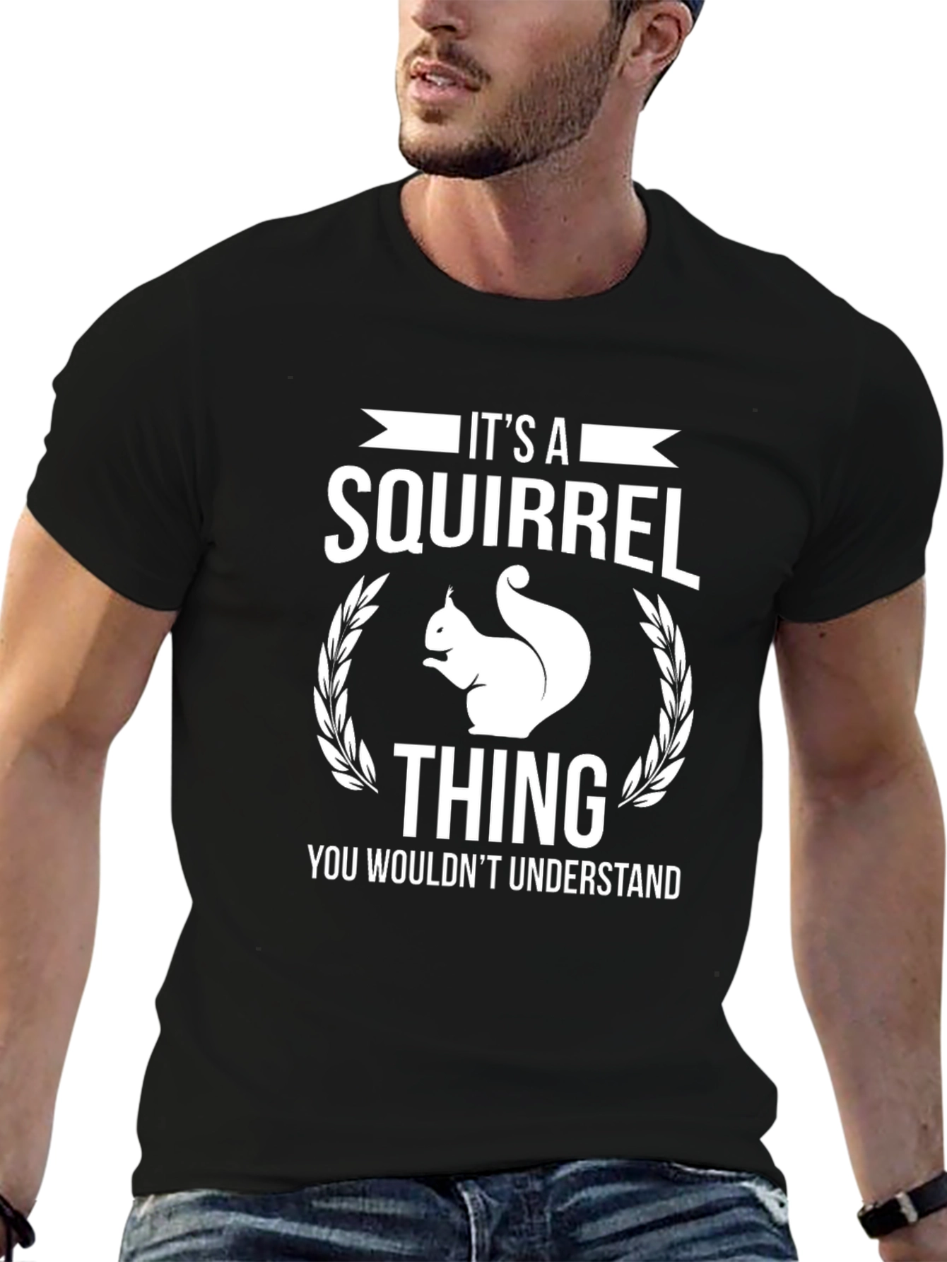 Black Squirrel Thing Graphic T-Shirt - Unisex view 6