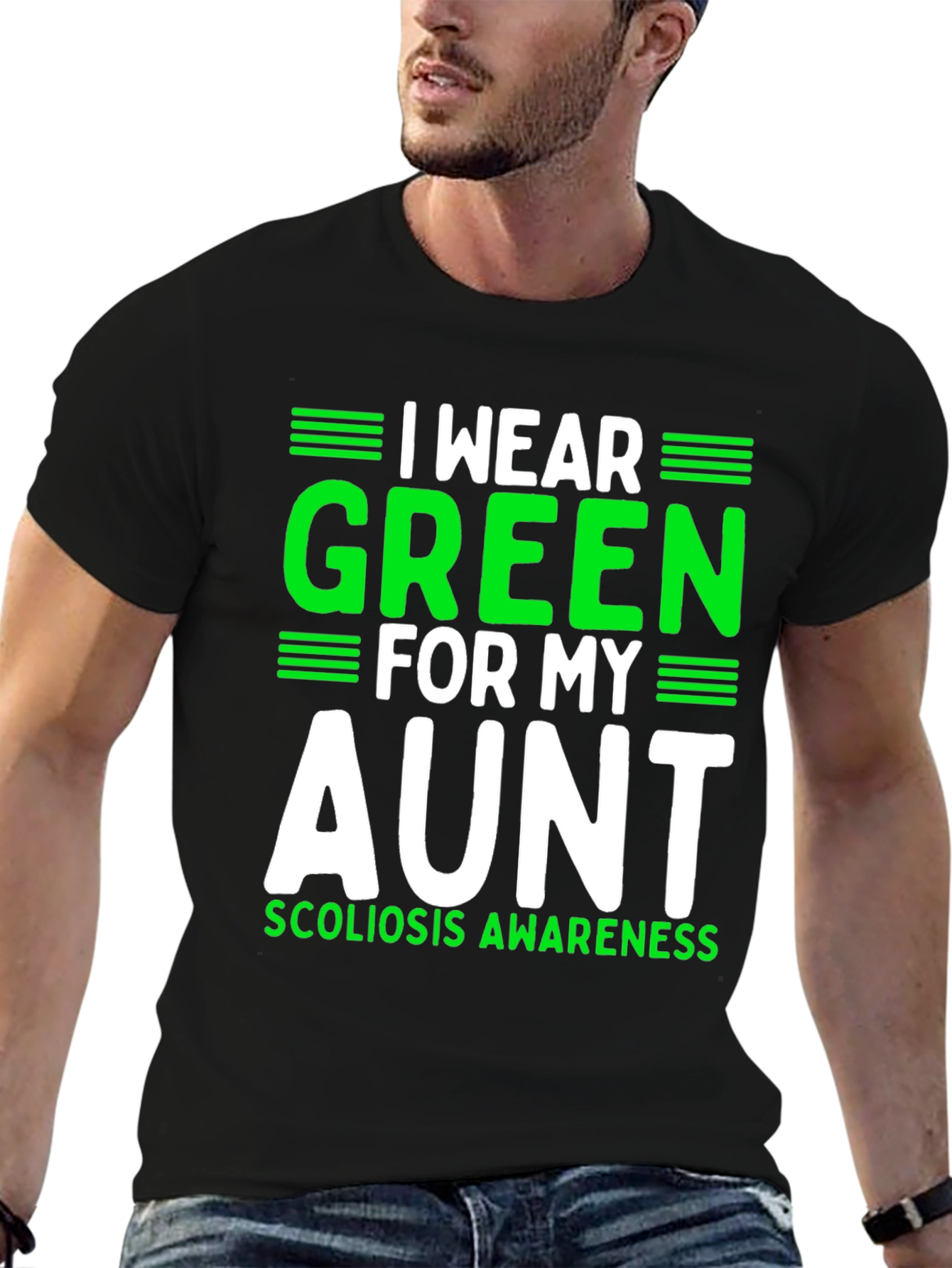 Green Ribbon Scoliosis Awareness T-Shirt - 6
