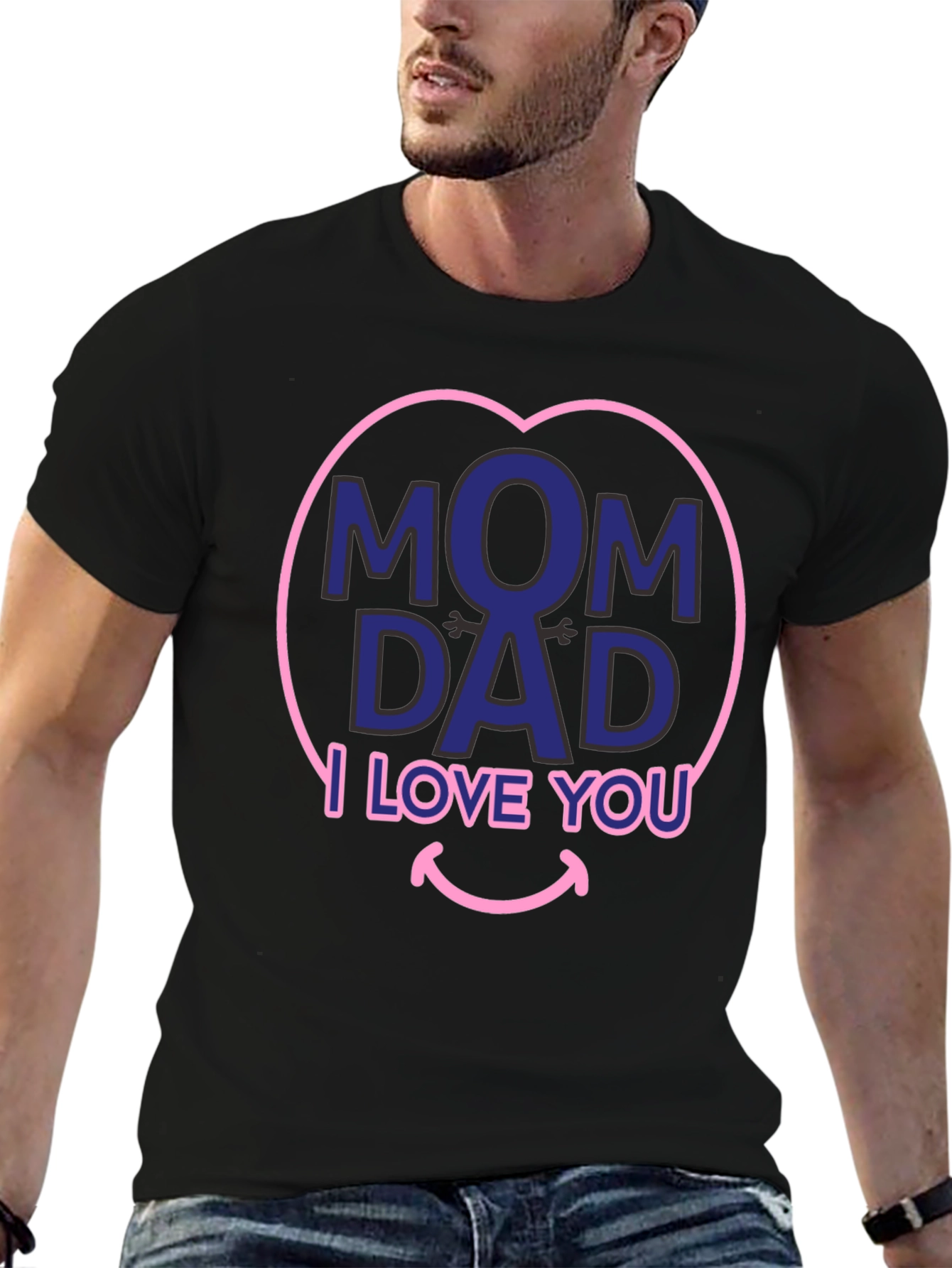 Black Mom & Dad I Love You T-Shirt view 6