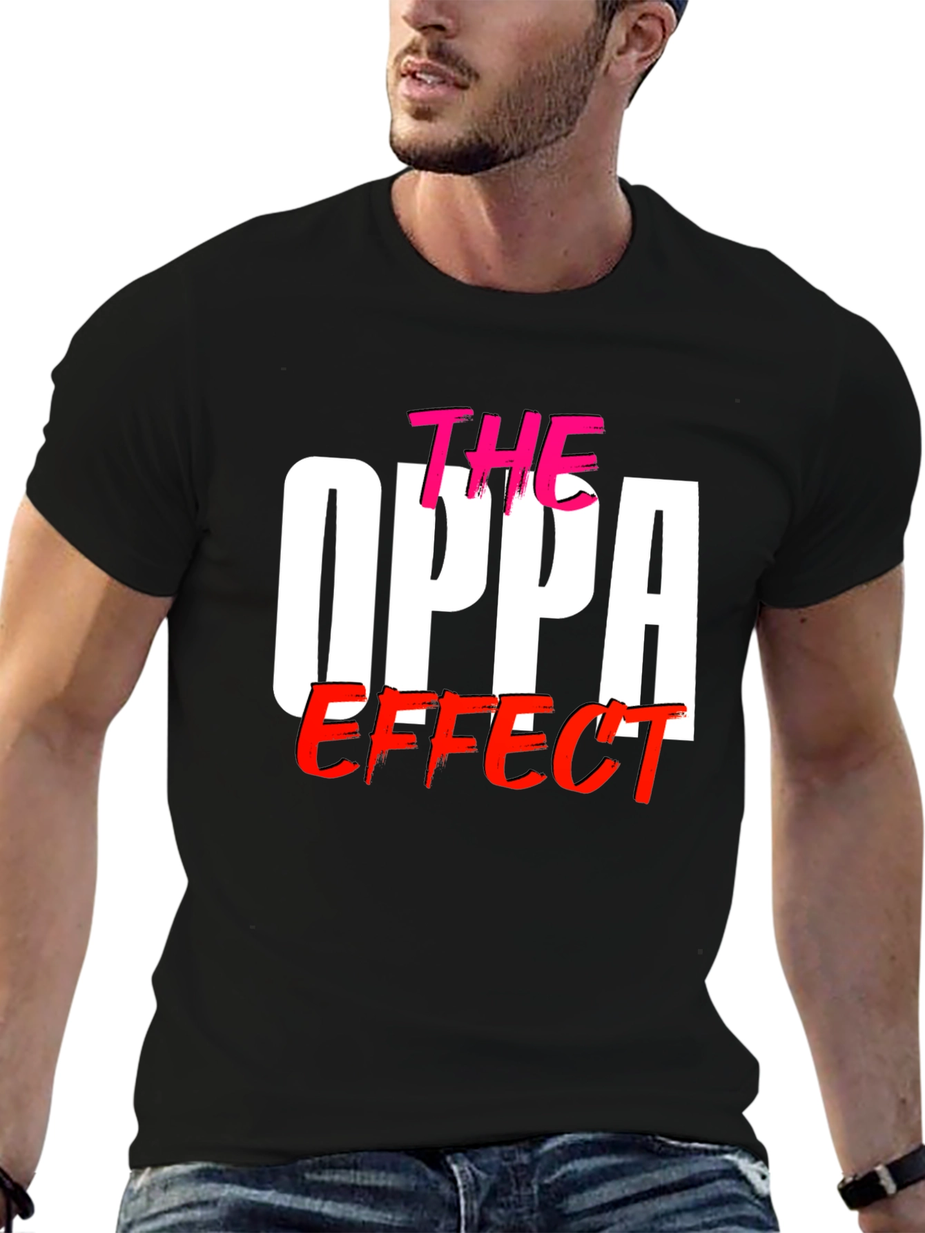 Black The Oppa Effect Graphic T-Shirt view 6