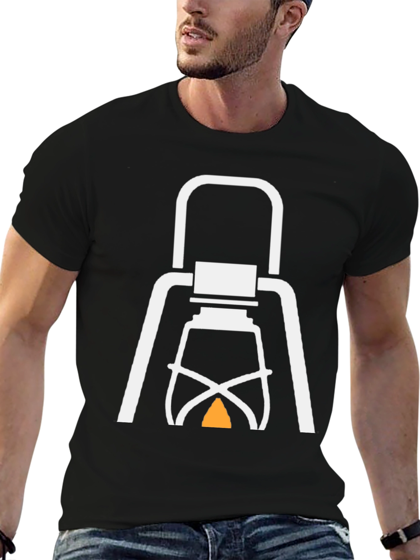 Black Lantern Graphic Tee - Black Cotton Blend view 6