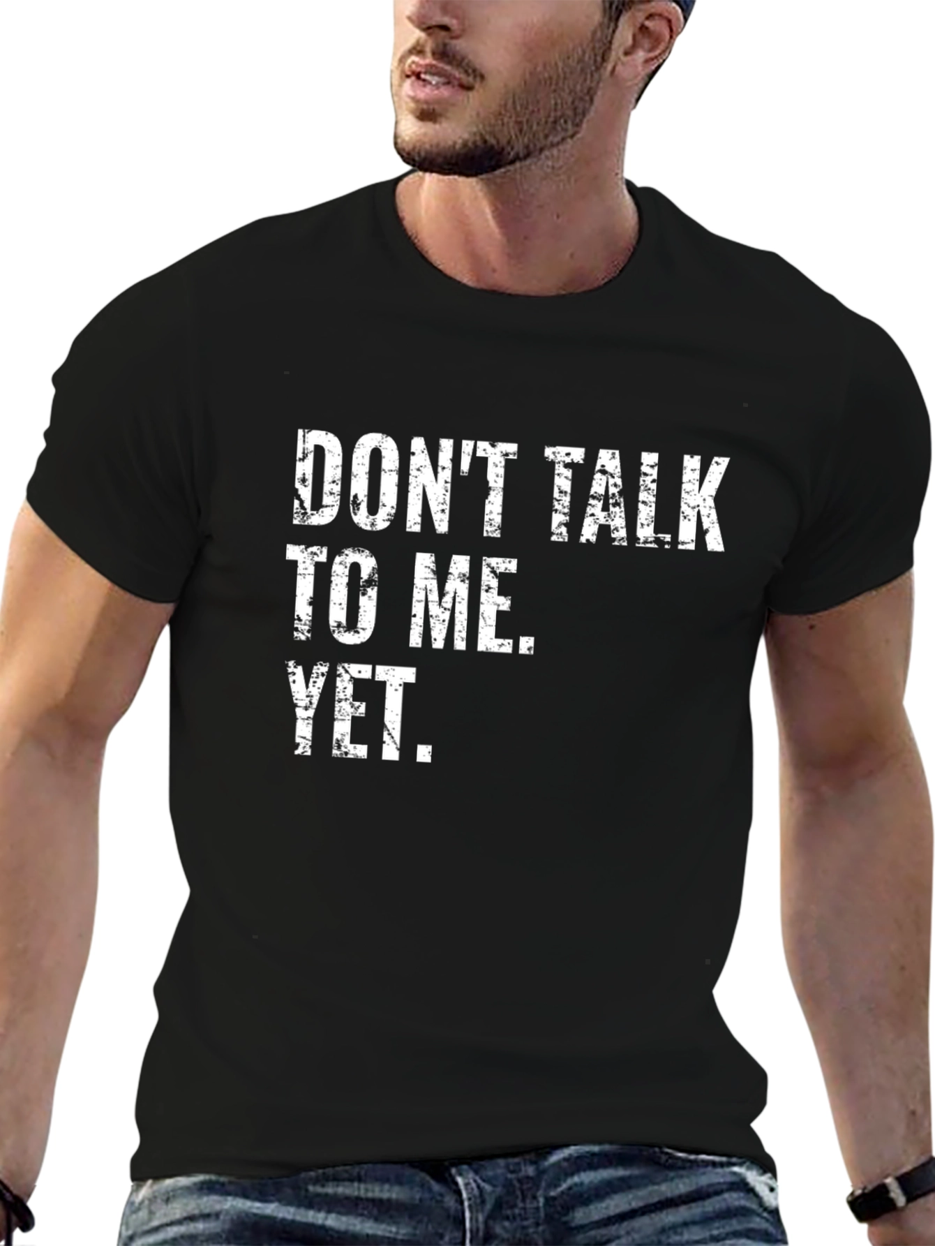 Black Don't Talk To Me Yet T-Shirt - Black view 6