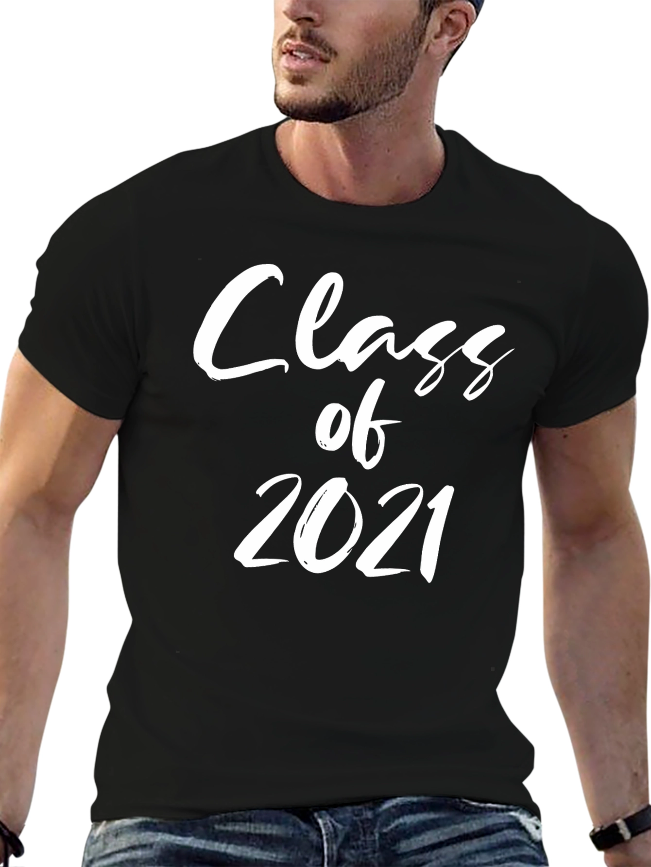 Black Class of 2021 Graduation T-Shirt view 6