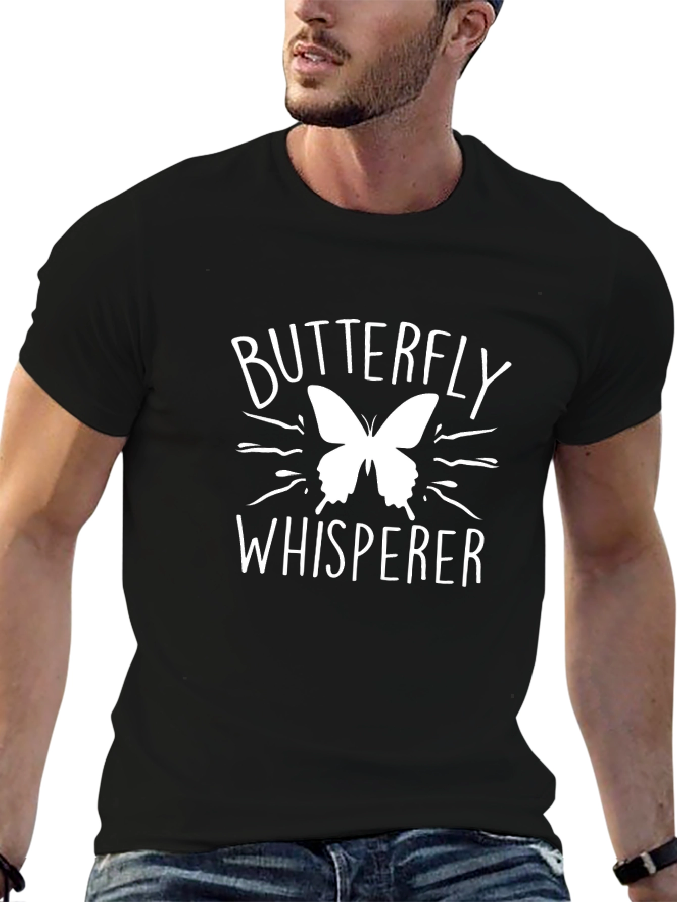 Black Butterfly Whisperer Graphic Tee - Black view 6