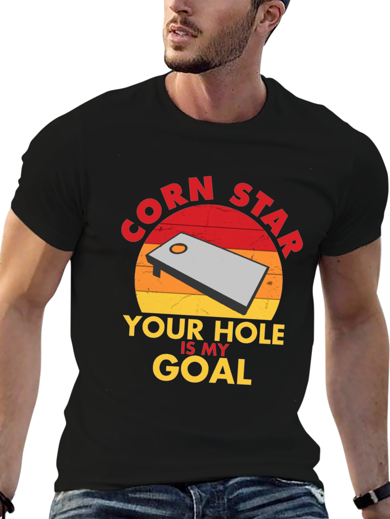 Black Corn Star T-Shirt - Your Hole Is My Goal! view 6