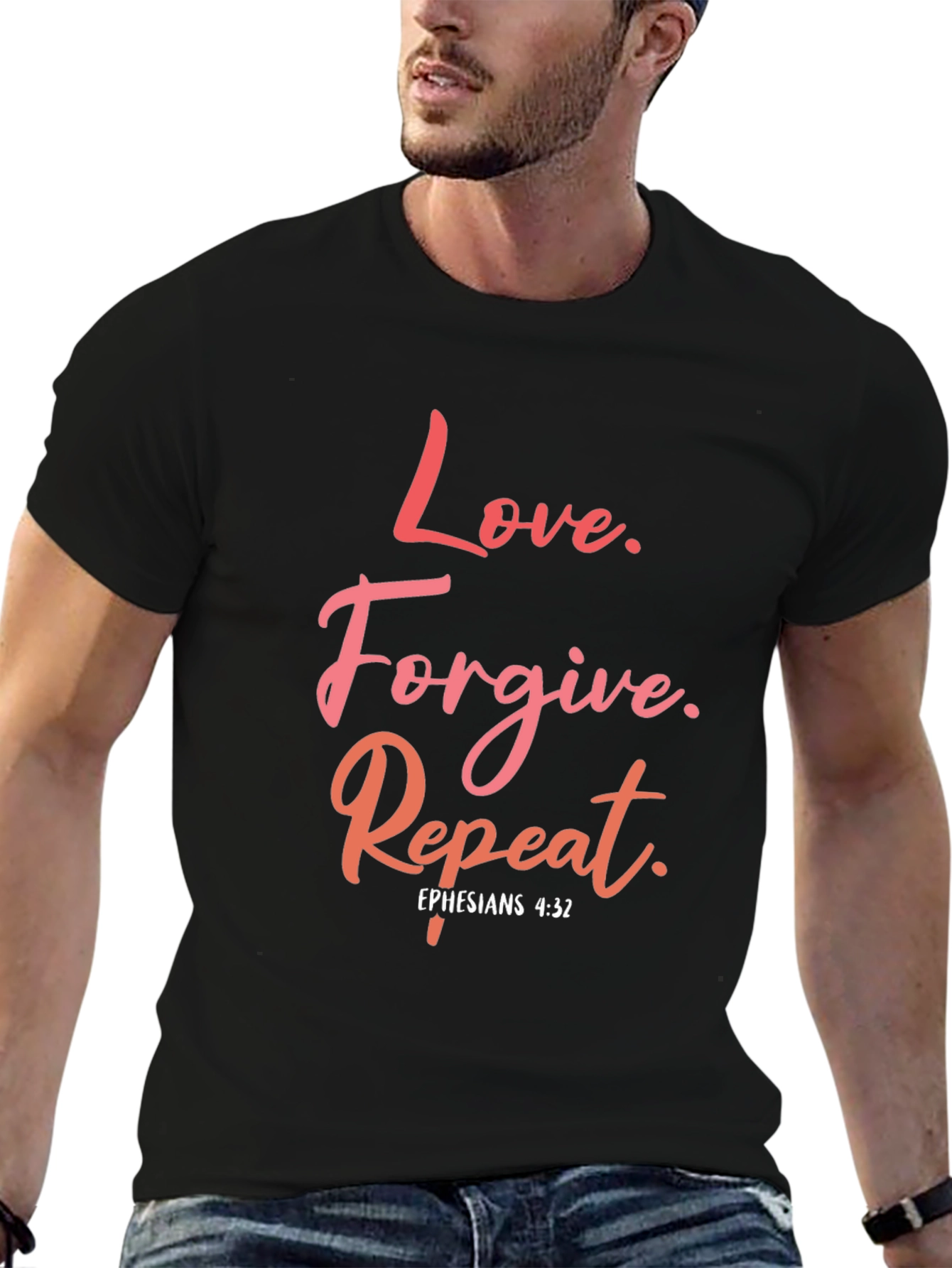 Black Love Forgive Repeat Graphic Tee view 6
