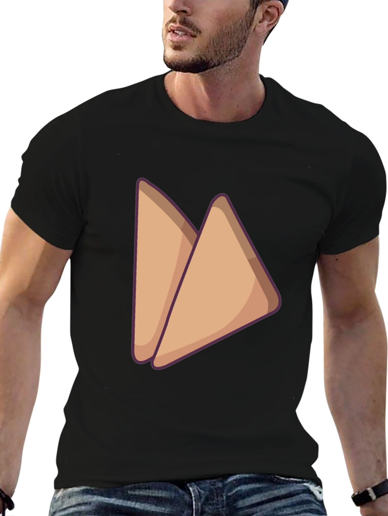 Black Sandwich Graphic Tee - Casual Black T-Shirt view 6