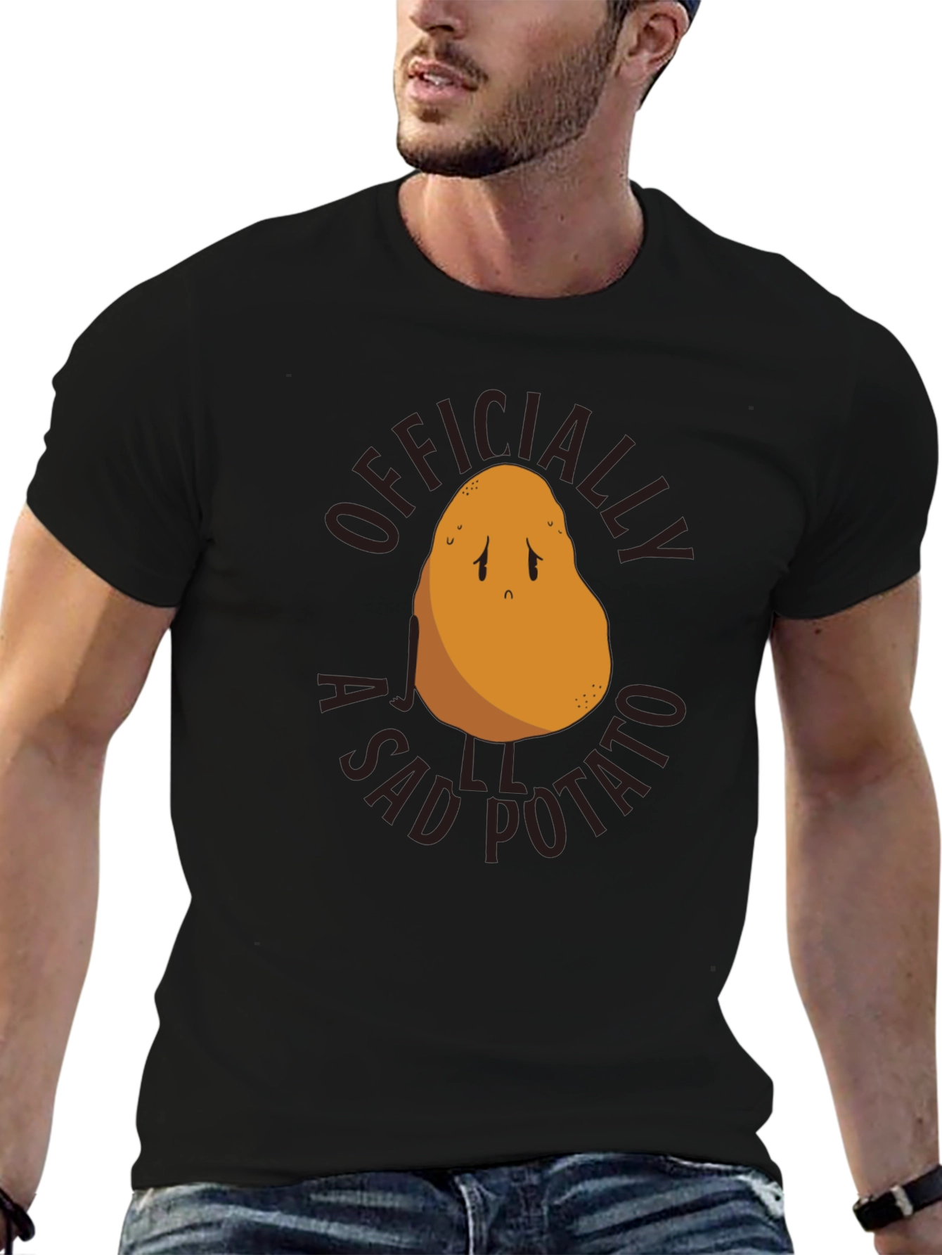 Black Officially a Sad Potato T-Shirt view 6