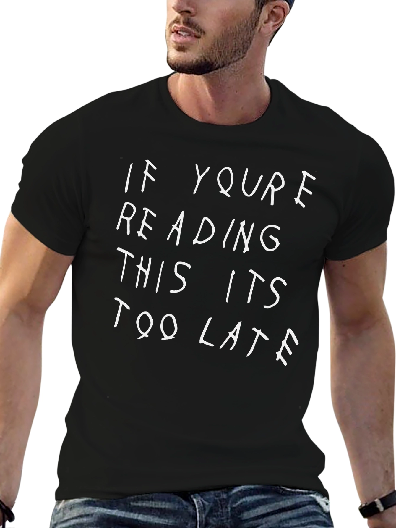 Black If You're Reading This T-Shirt view 6