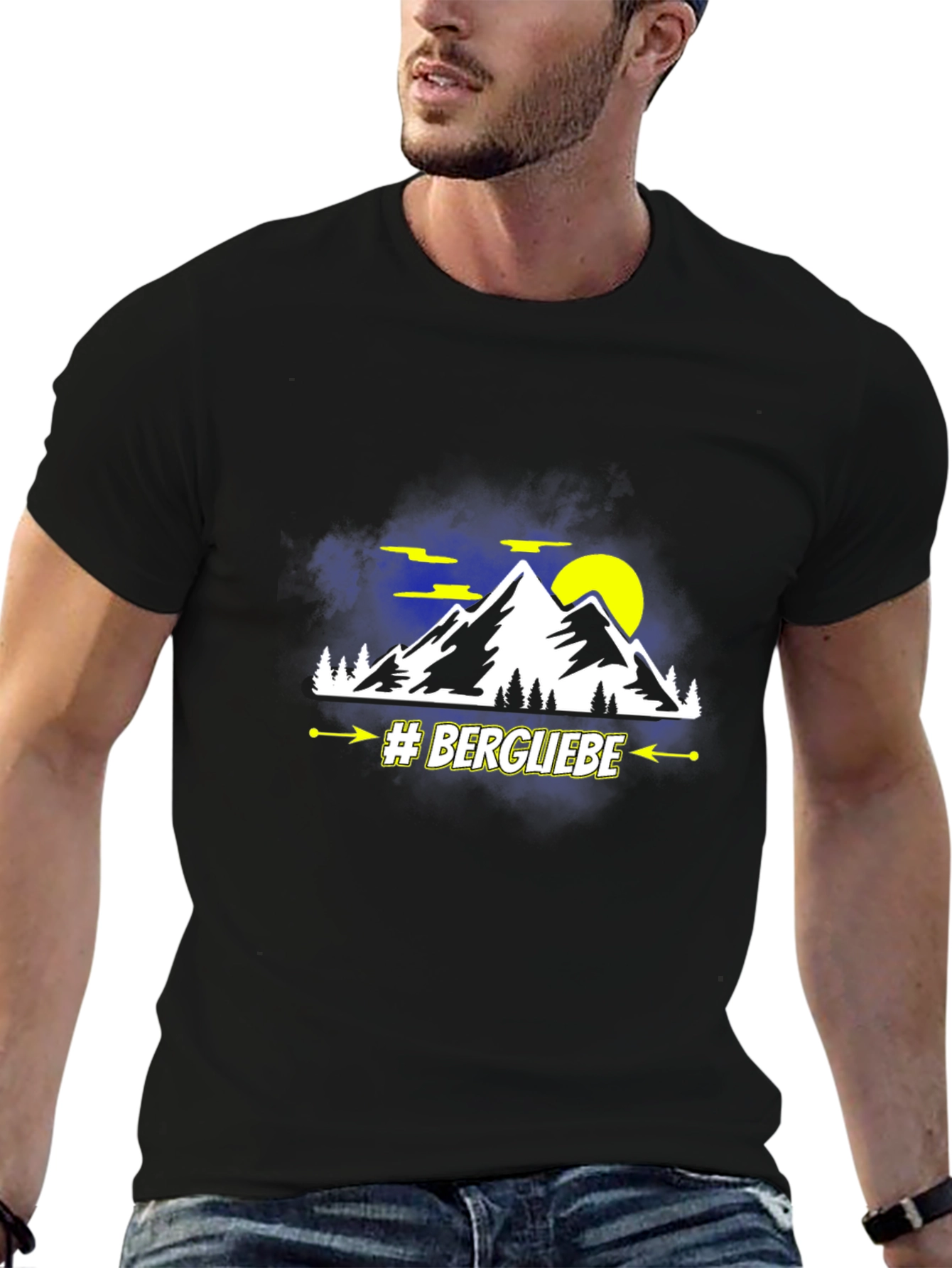 Black Bergliebe Mountain Graphic T-Shirt view 6