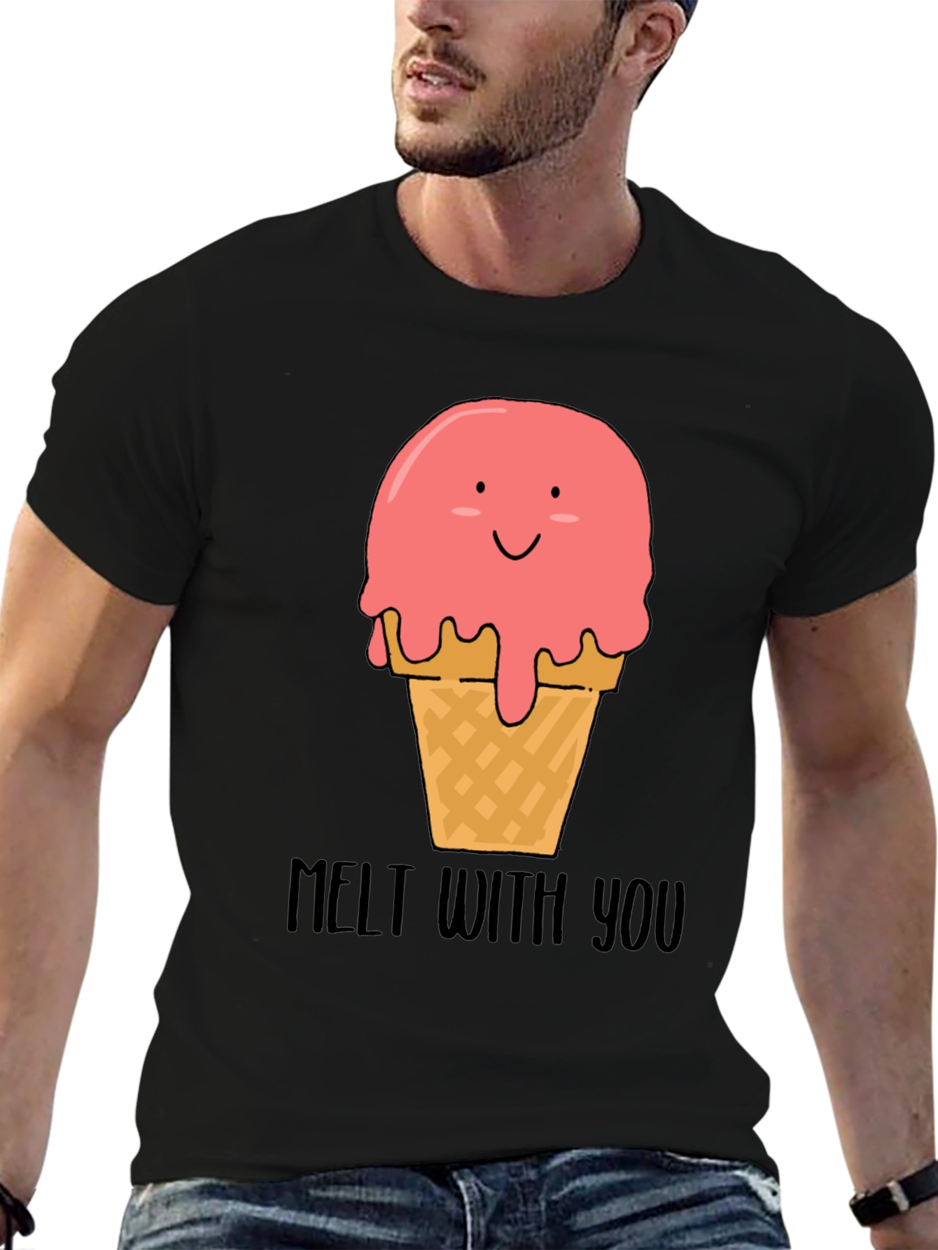 Black Melt With You Ice Cream Graphic Tee view 6