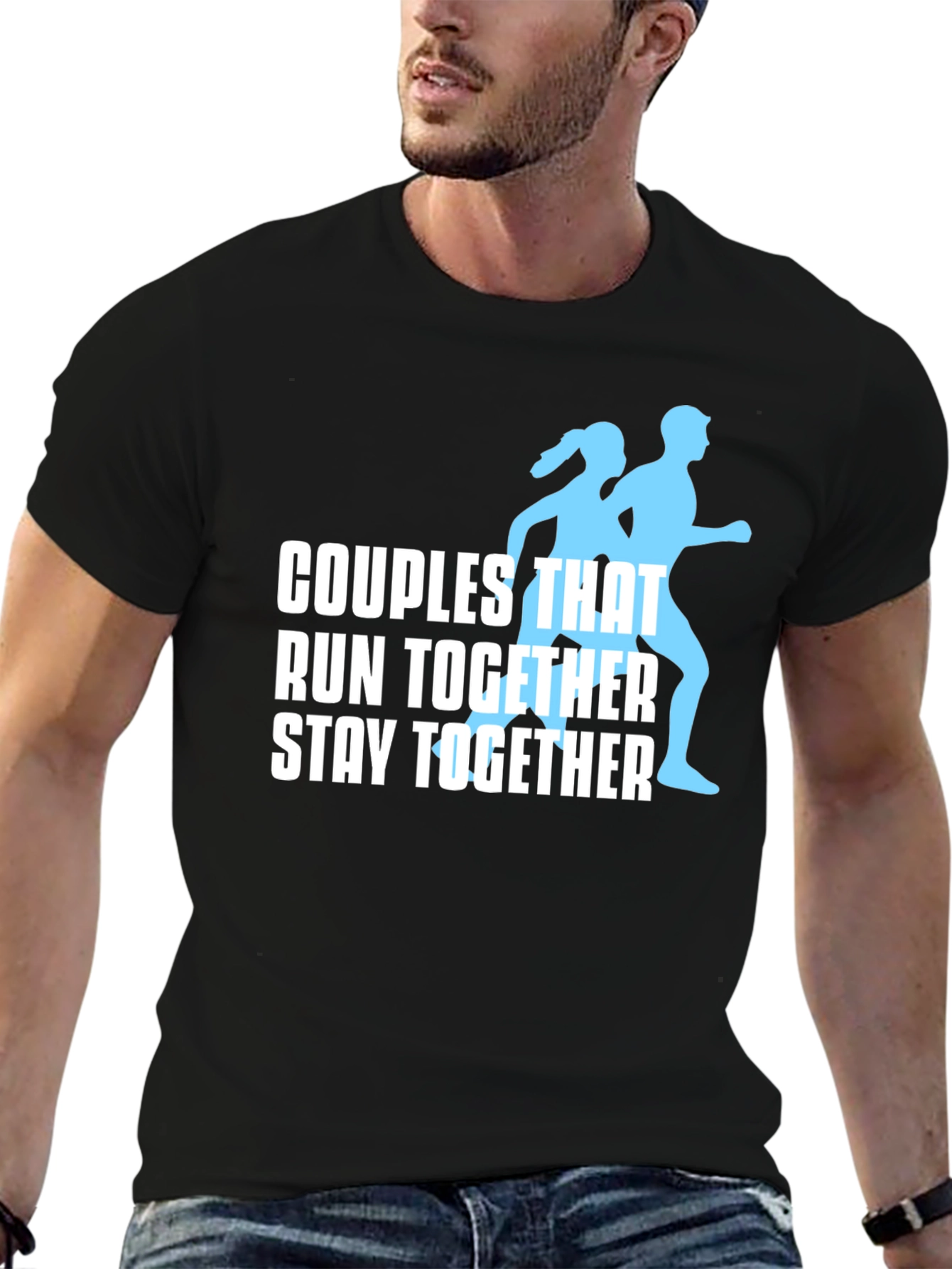 Black Couples That Run Together Stay Together T-Shirt view 6