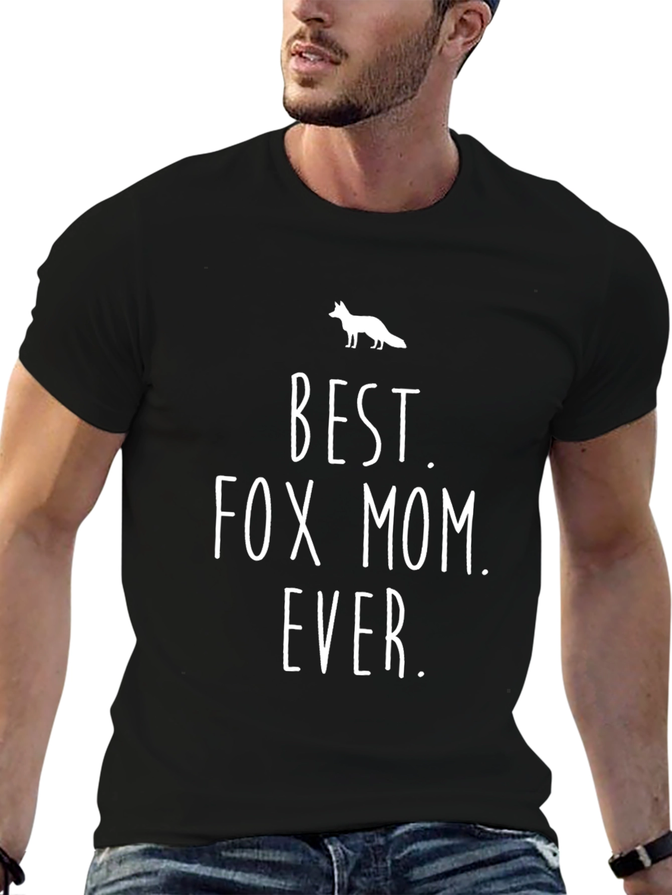 Black Best Fox Mom Ever T-Shirt - Novelty Gift view 6