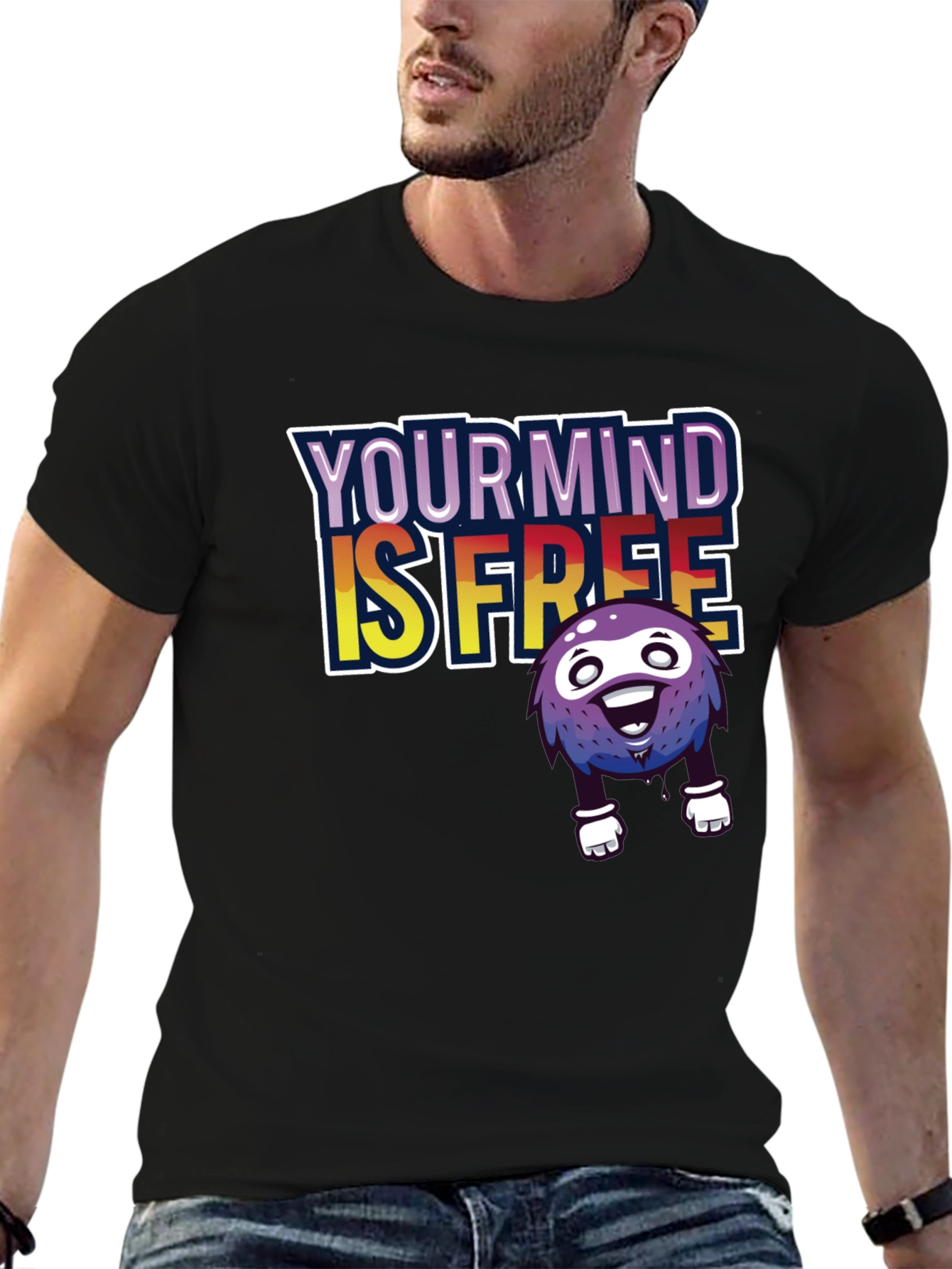 Black Your Mind Is Free Graphic Tee view 6