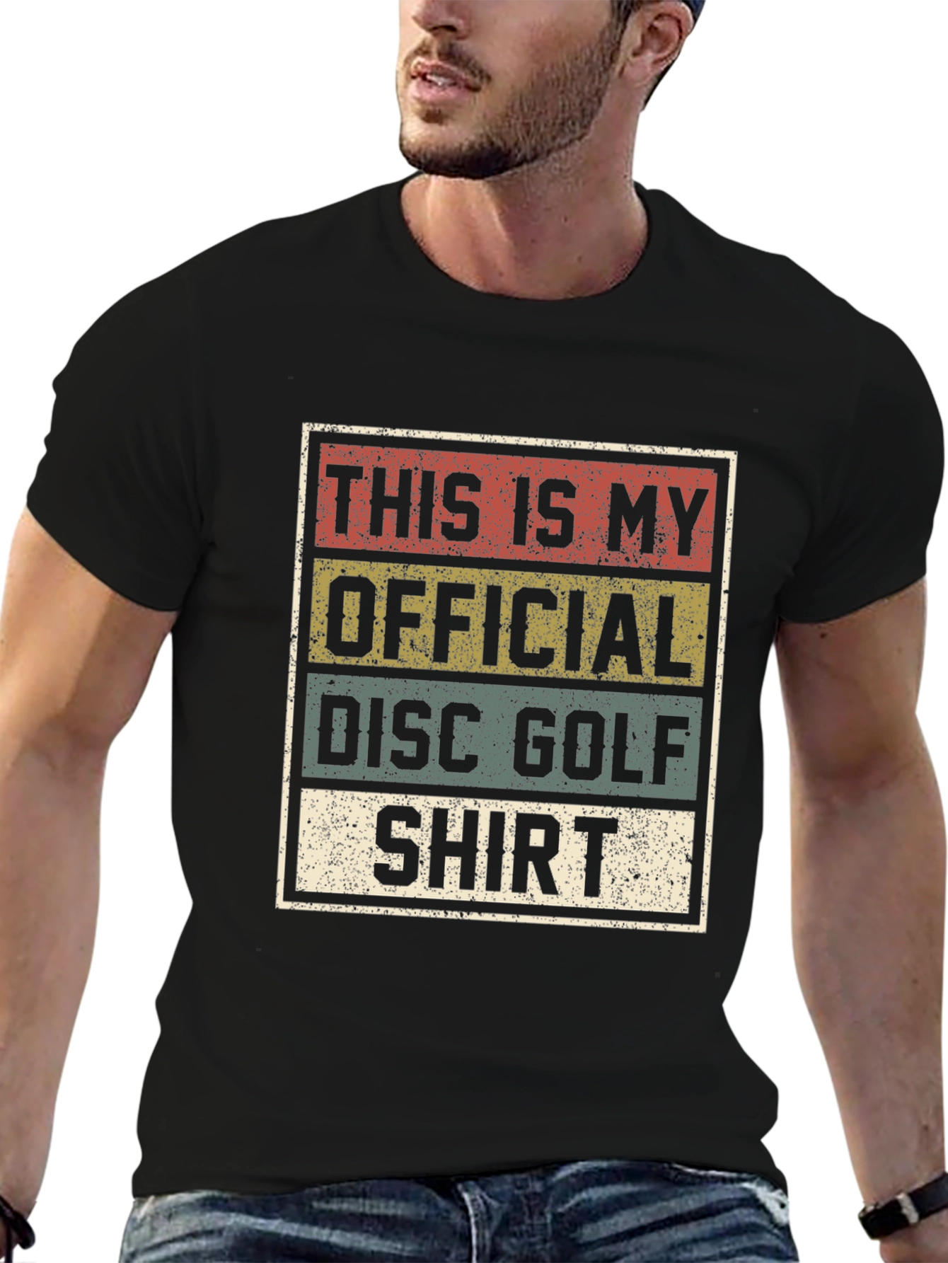 Black Official Disc Golf Shirt - Funny Frisbee Golf Tee view 6