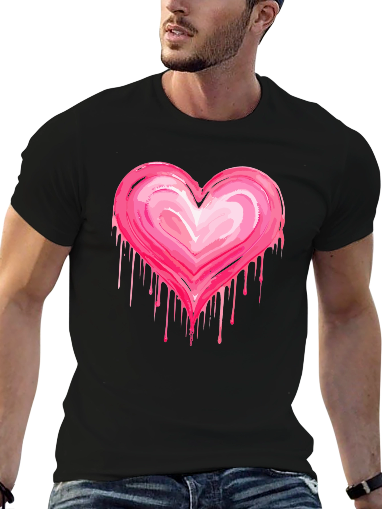 Heart Drip Tee - Bold Black T-Shirt - 6