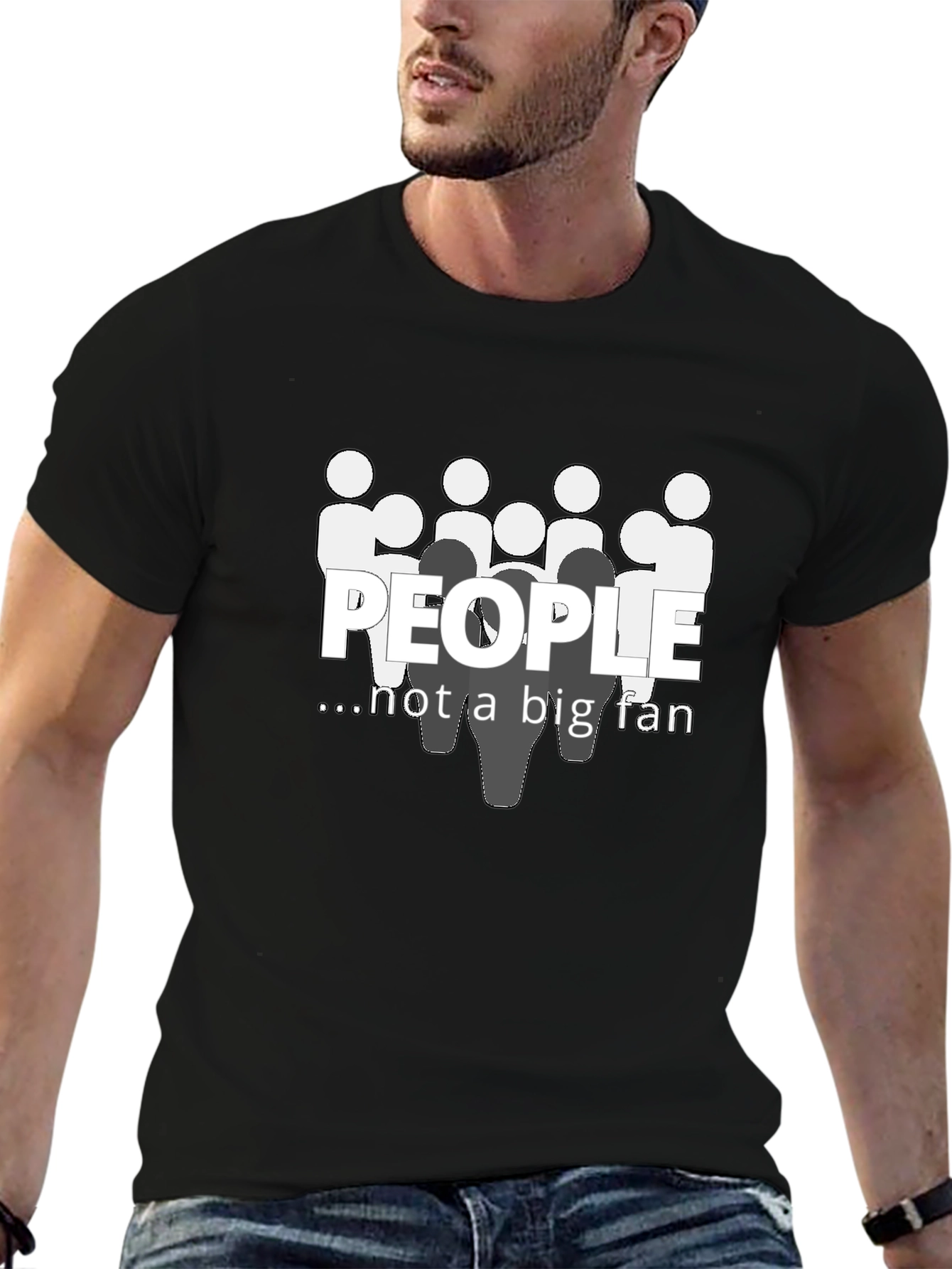 Black People Not A Big Fan Graphic T-Shirt Black view 6