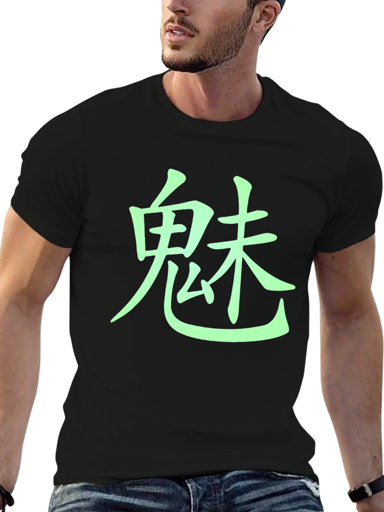 Black Kanji Graphic Tee - Black view 6
