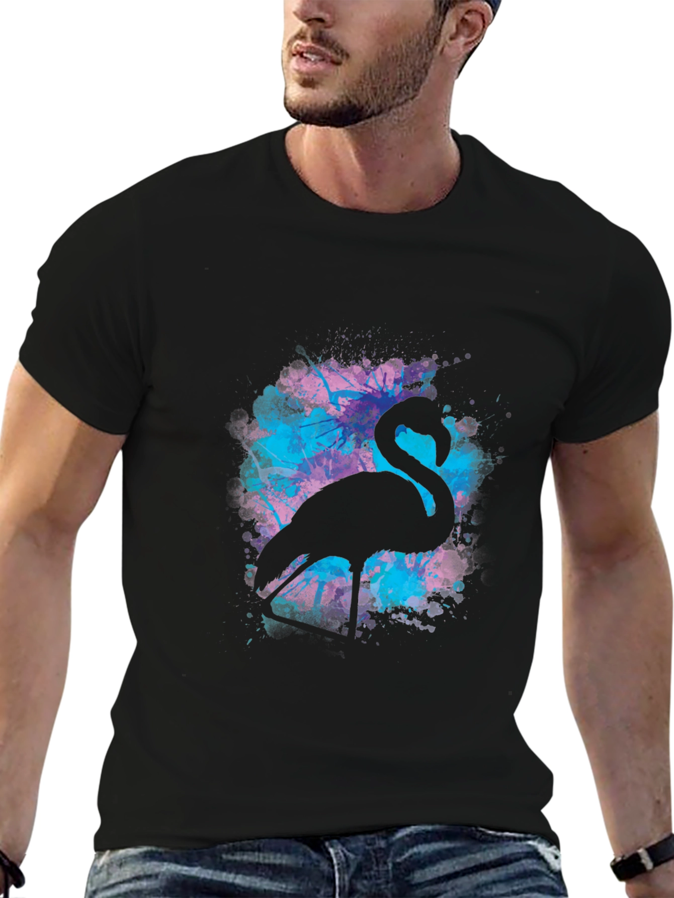 Flamingo Silhouette Graphic T-Shirt - 6