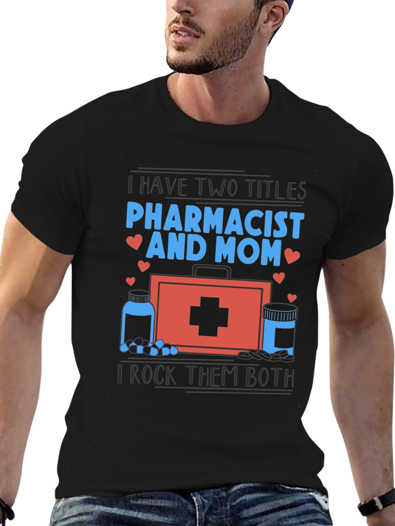 Black Pharmacist Mom T-Shirt - I Rock Them Both view 6