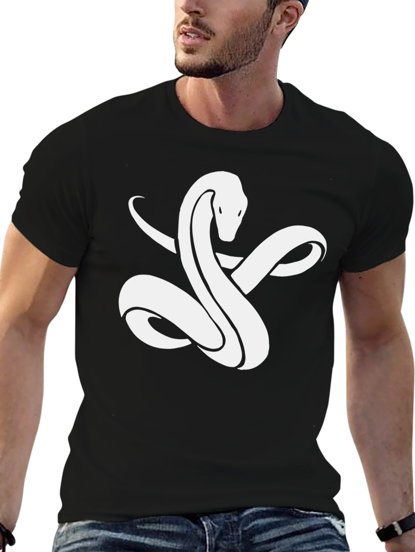 Black Snake Graphic Black T-Shirt view 6
