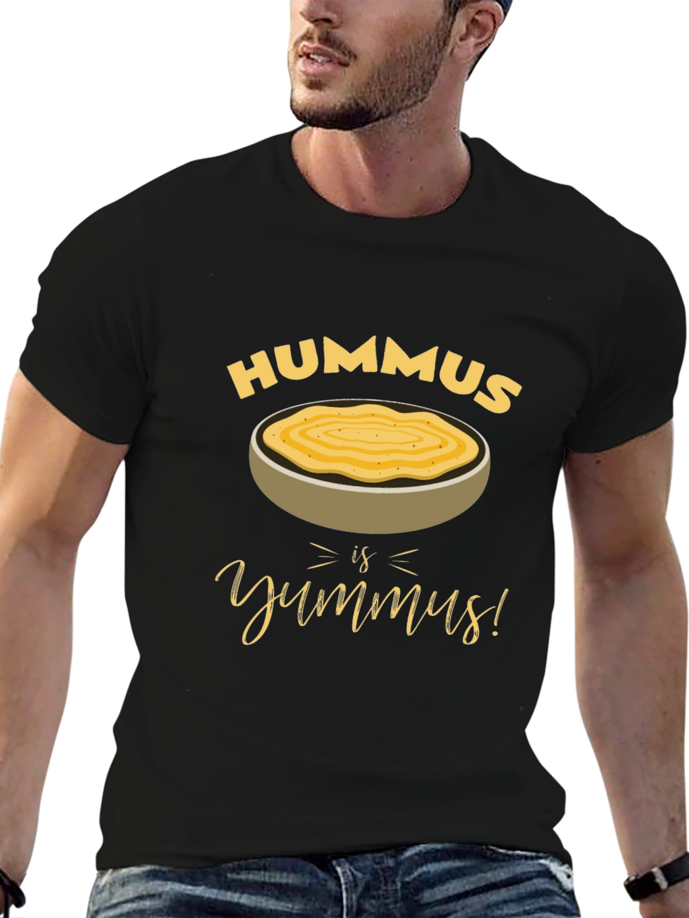 Black Hummus is Yumm-us! T-Shirt view 6
