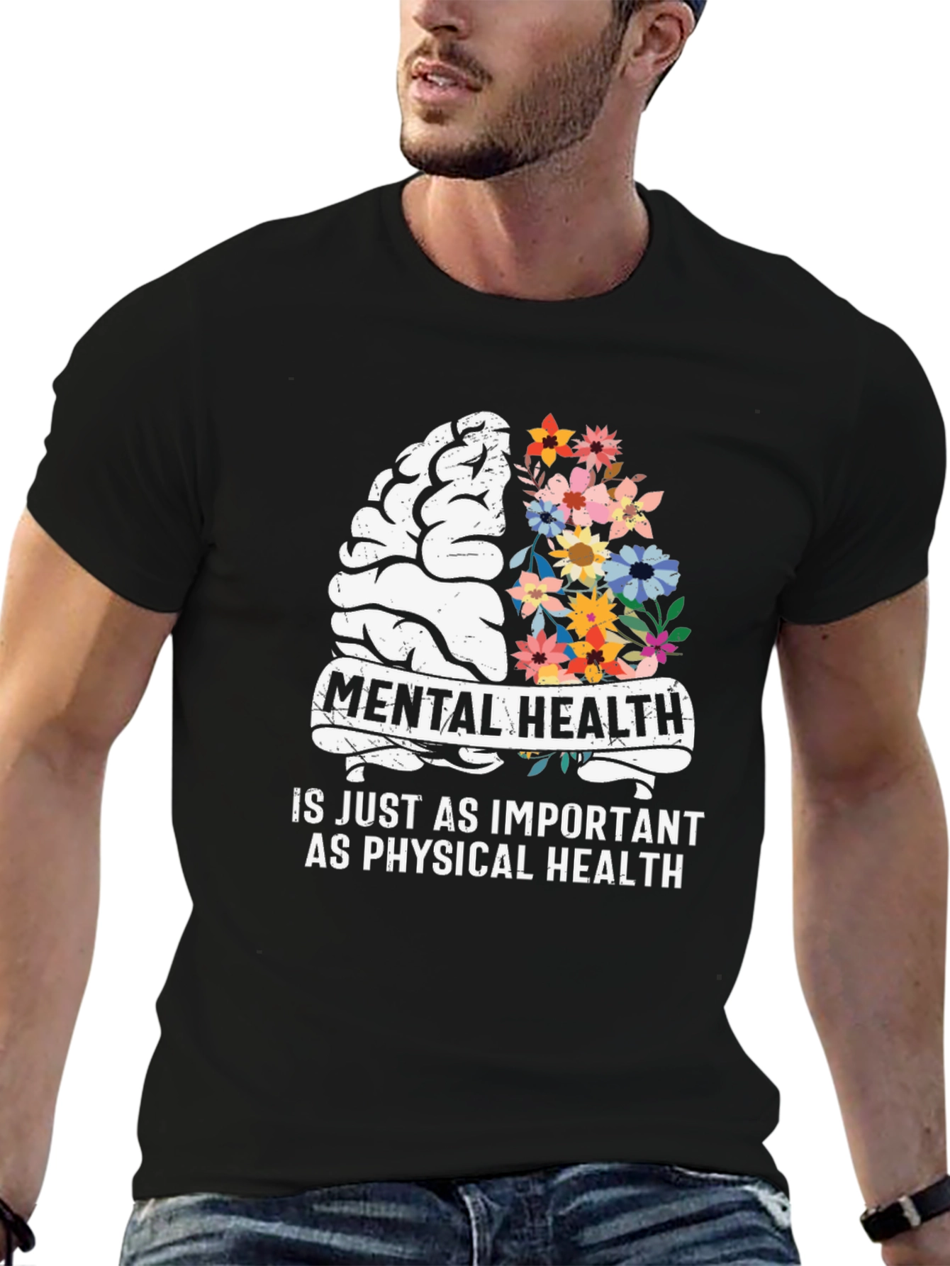 Black Mental Health Awareness Graphic Tee view 6