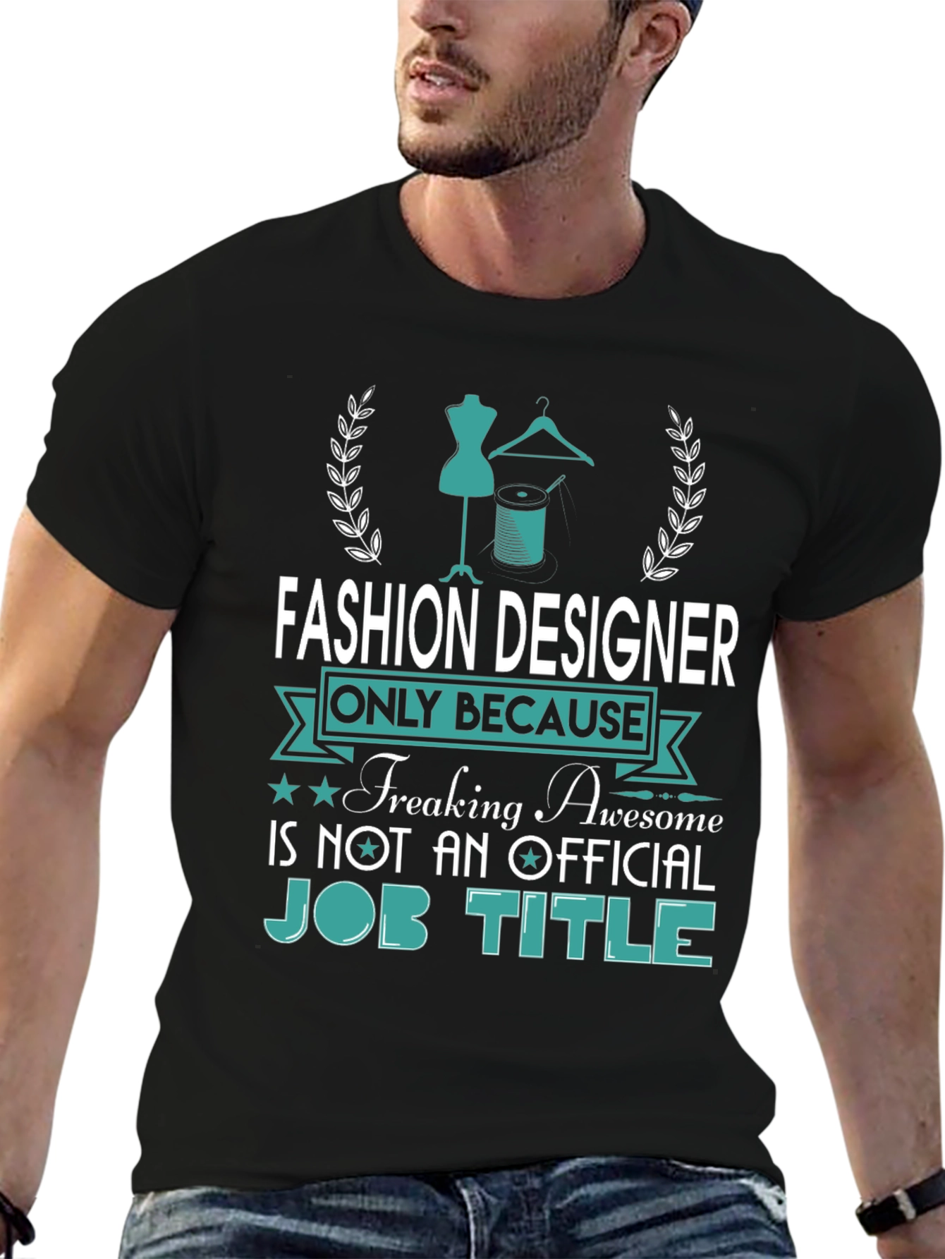 Black Fashion Designer Awesome Job Title Tee view 6