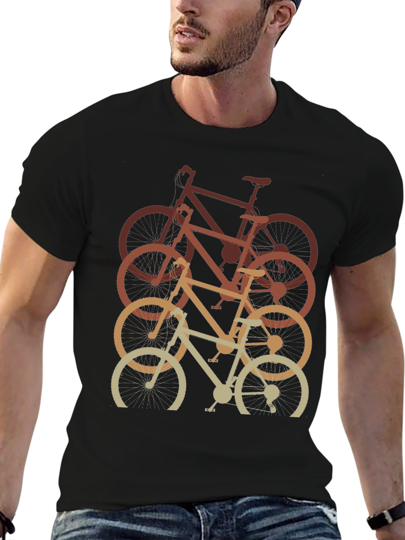 Black Retro Bike Graphic Tee - Stylish & Comfortable view 6