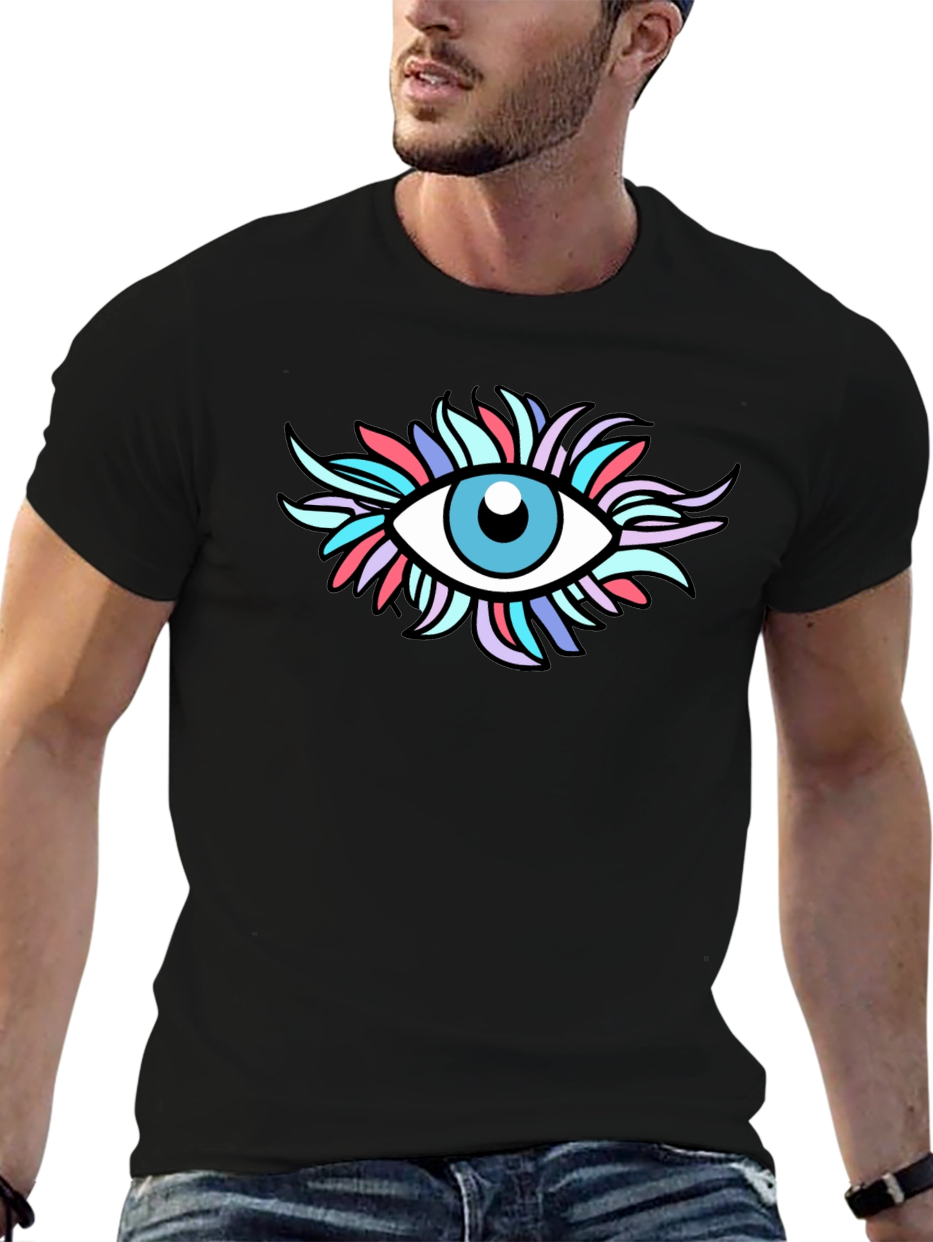 Black Eye See You Black Graphic Tee view 6